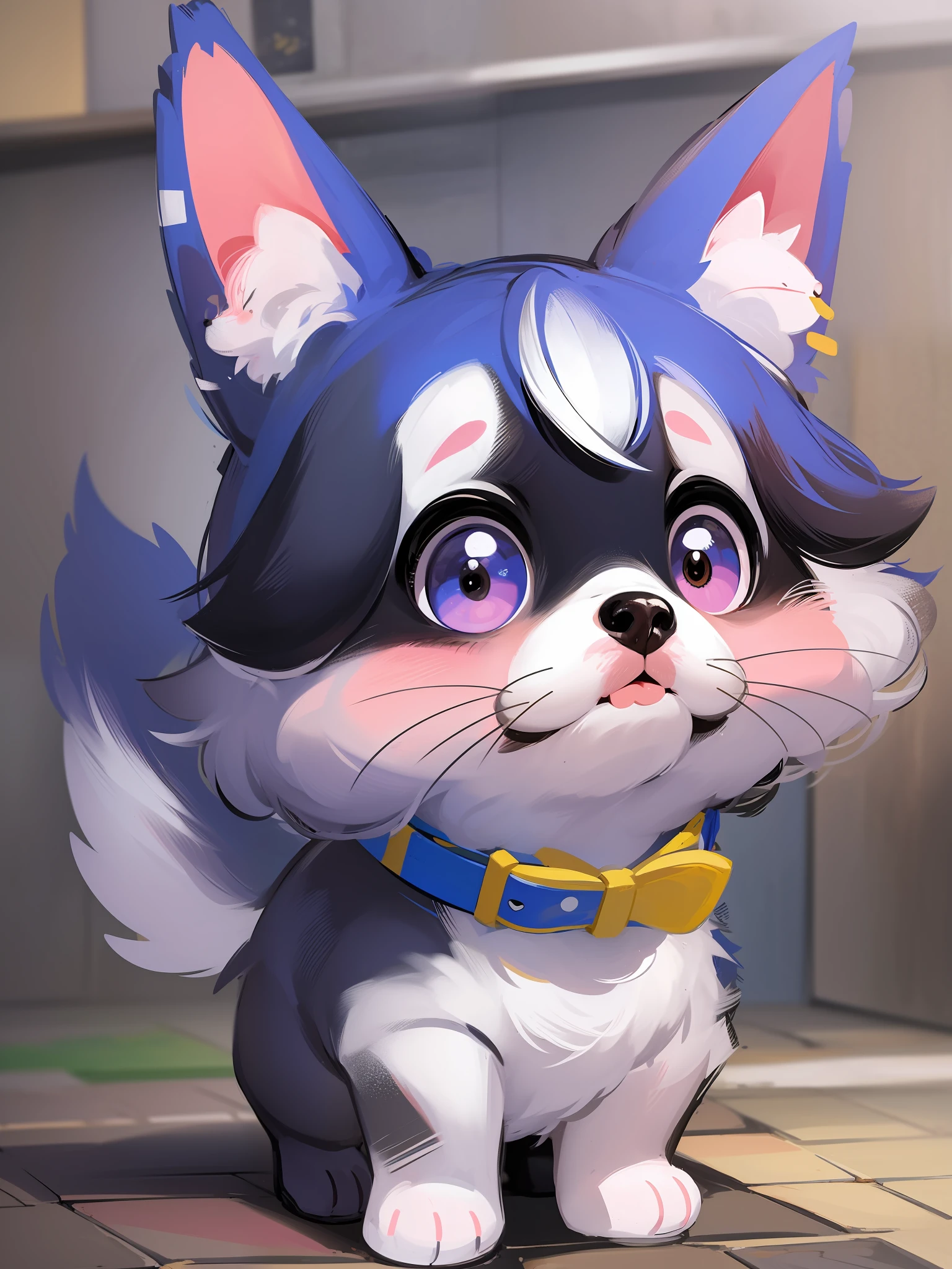 a close up of a cartoon dog with different expressions on it, cute colorful adorable, kawaii cute dog, cartoonish cute, cute features, soft cute colors, 中 元 节, けもの, pastel colors only, cute art style, cute dog, ( colorful ), aww, unused sticker sheet, [ floating ]!!, cute cartoon