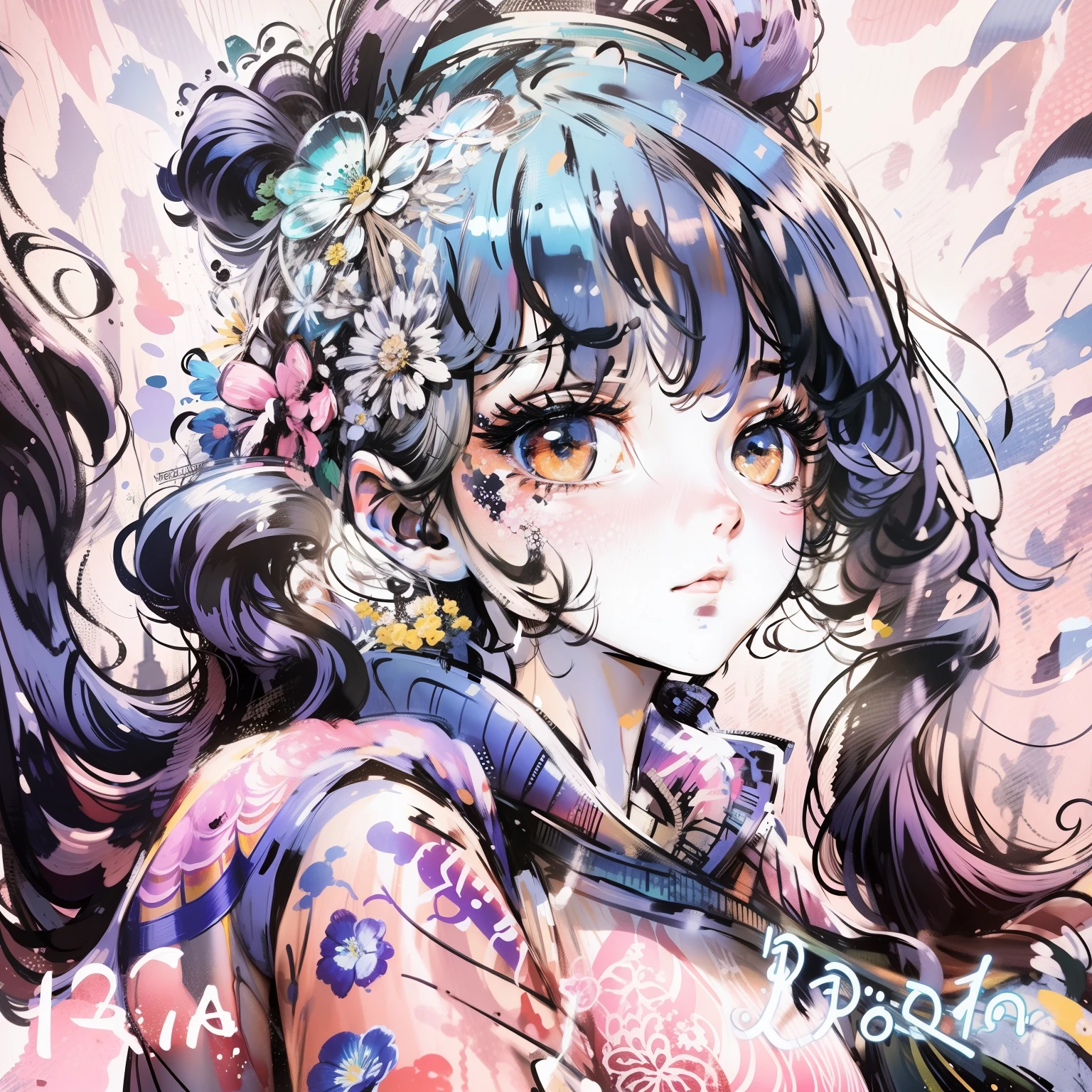 Cover for Instagram Beautiful and colorful girl