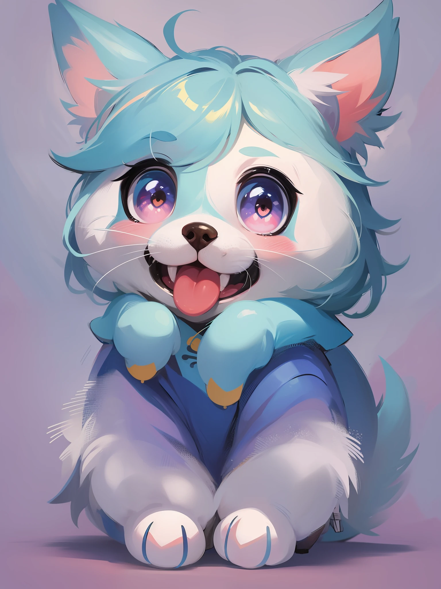a close up of a cartoon dog with different expressions on it, cute colorful adorable, kawaii cute dog, cartoonish cute, cute features, soft cute colors, 中 元 节, けもの, pastel colors only, cute art style, cute dog, ( colorful ), aww, unused sticker sheet, [ floating ]!!, cute cartoon