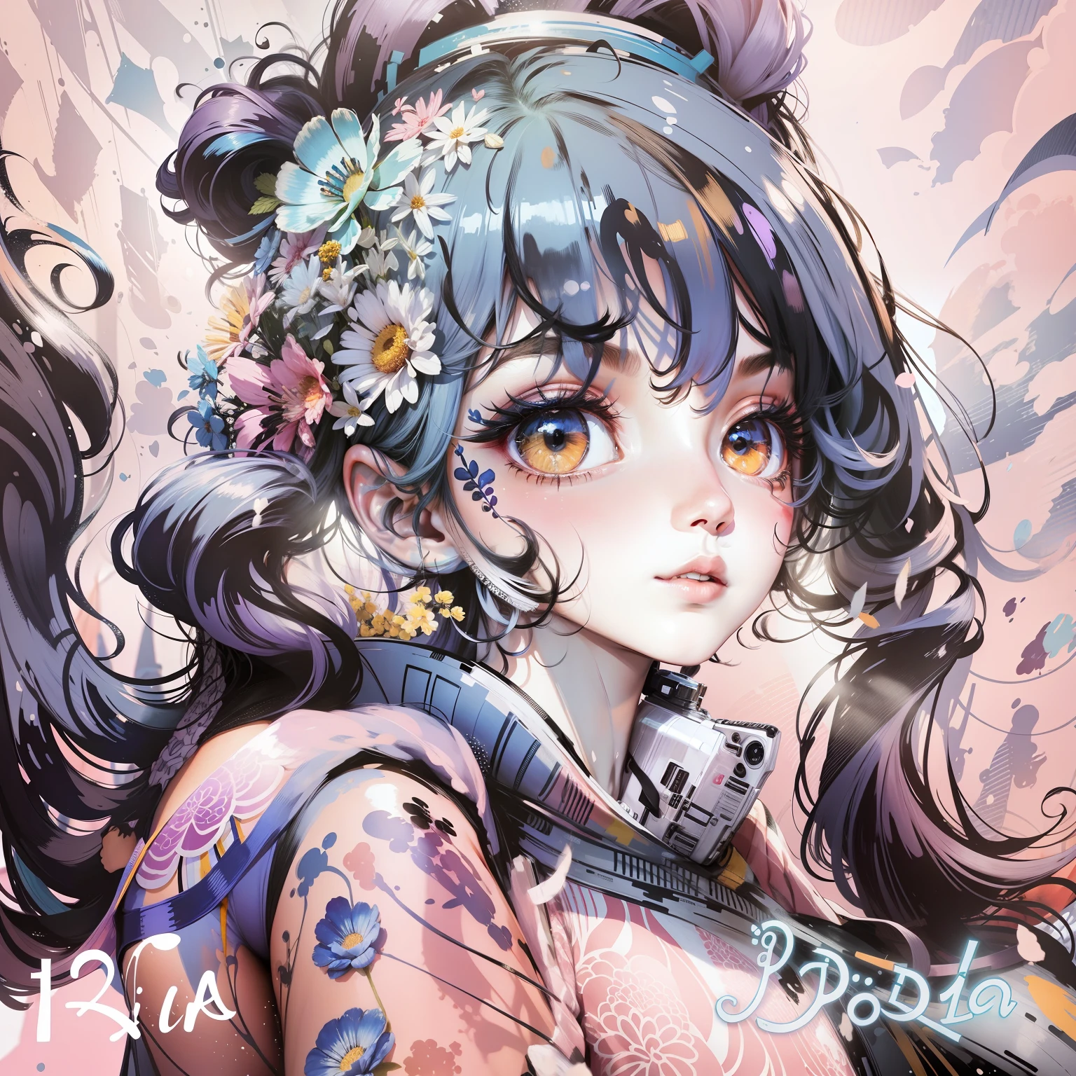 Cover for Instagram Beautiful and colorful girl