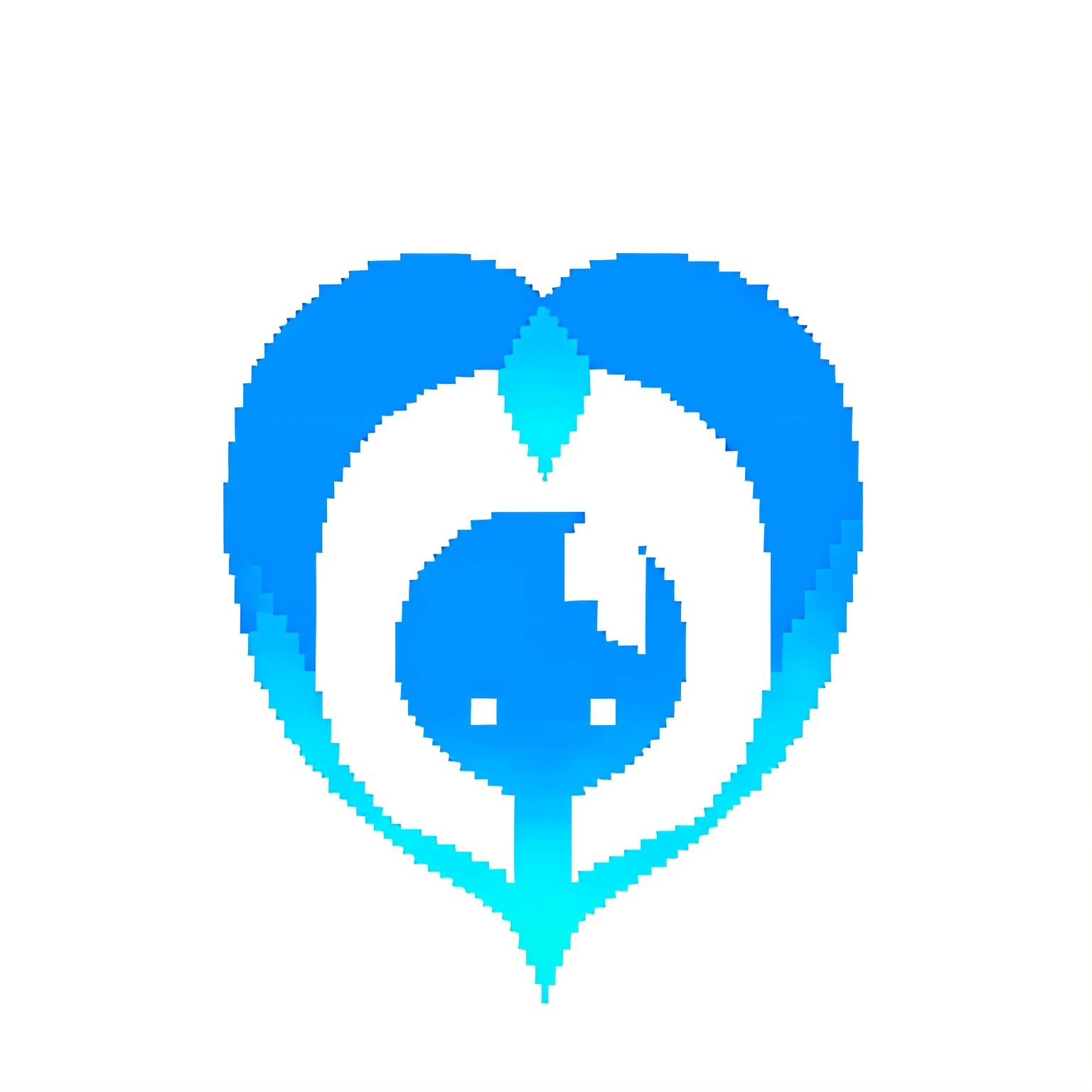 Pixel, Pixel Art, a ghost, cartoon, white background, coloful