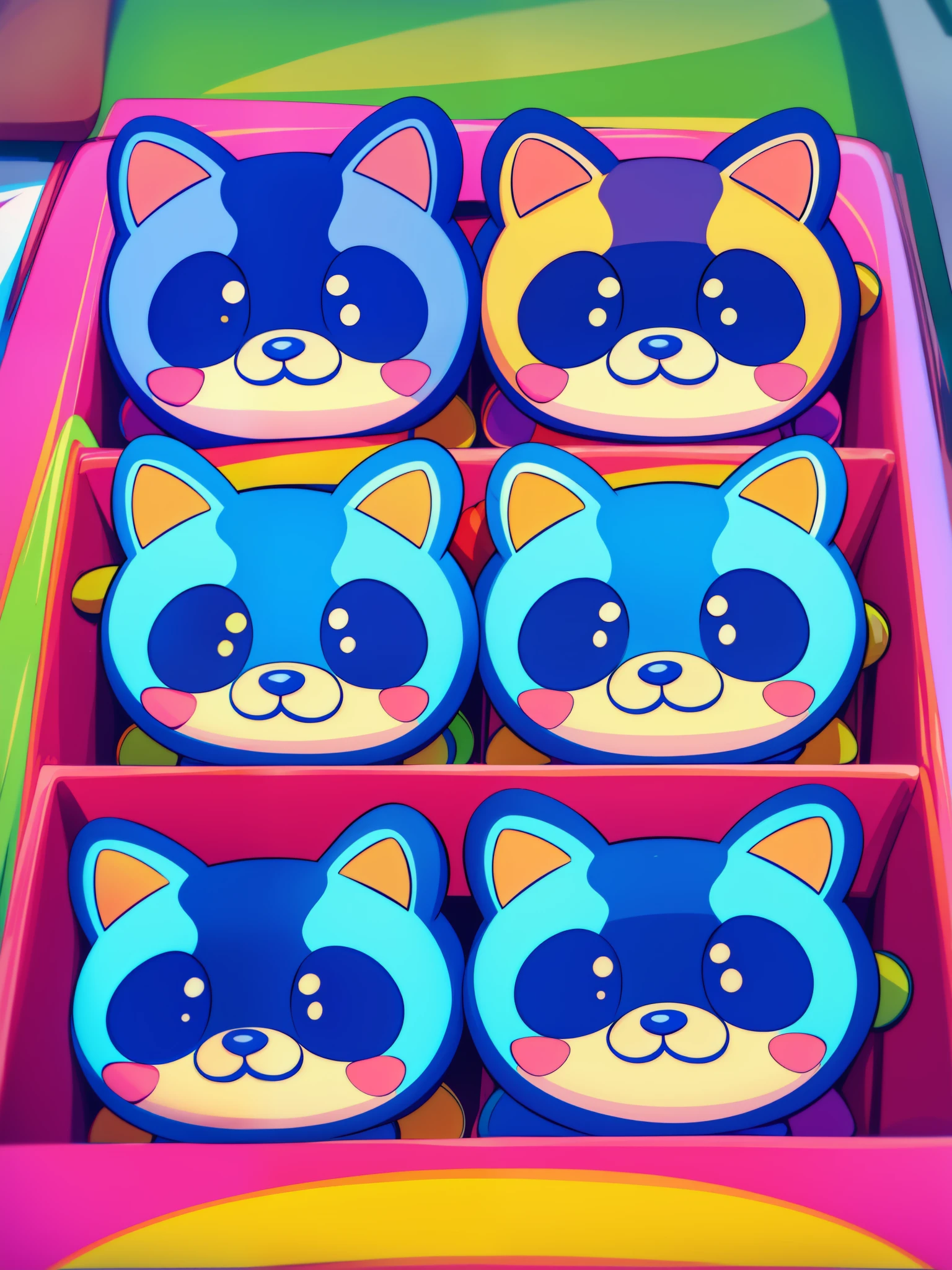 a close up of a cartoon dog with different expressions on it, cute colorful adorable, kawaii cute dog, cartoonish cute, cute features, soft cute colors, 中 元 节, けもの, pastel colors only, cute art style, cute dog, ( colorful ), aww, unused sticker sheet, [ floating ]!!, cute cartoon
