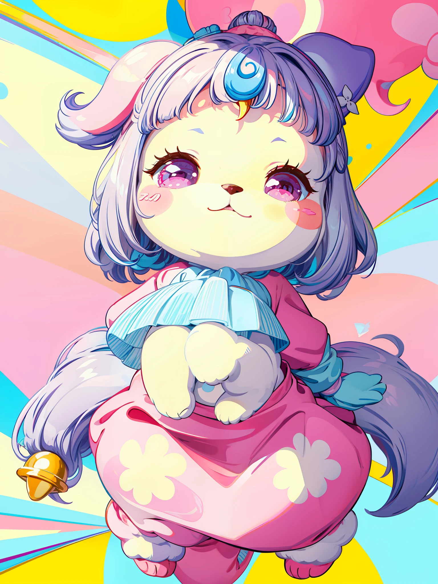 a close up of a cartoon dog with different expressions on it, cute colorful adorable, kawaii cute dog, cartoonish cute, cute features, soft cute colors, 中 元 节, けもの, pastel colors only, cute art style, cute dog, ( colorful ), aww, unused sticker sheet, [ floating ]!!, cute cartoon