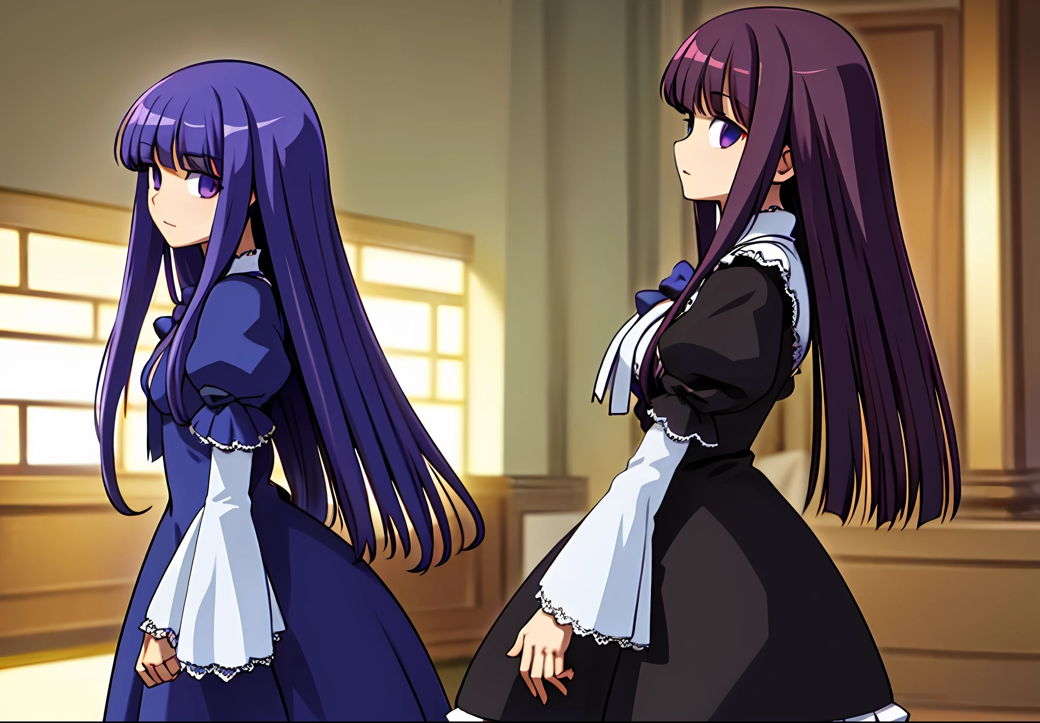 frederica bernkastel, look from side,masterpiece,best quality,