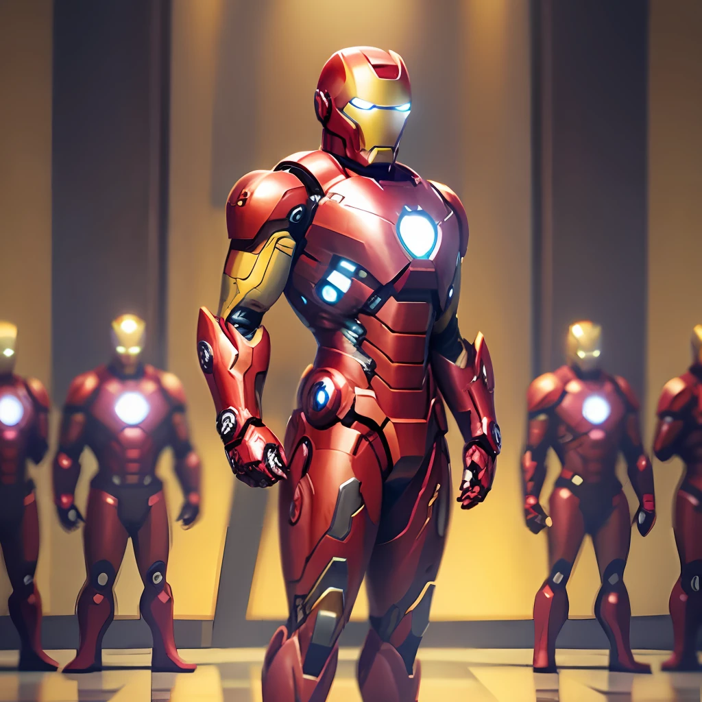 A Minion wearing the cloths of Iron Man Avengers