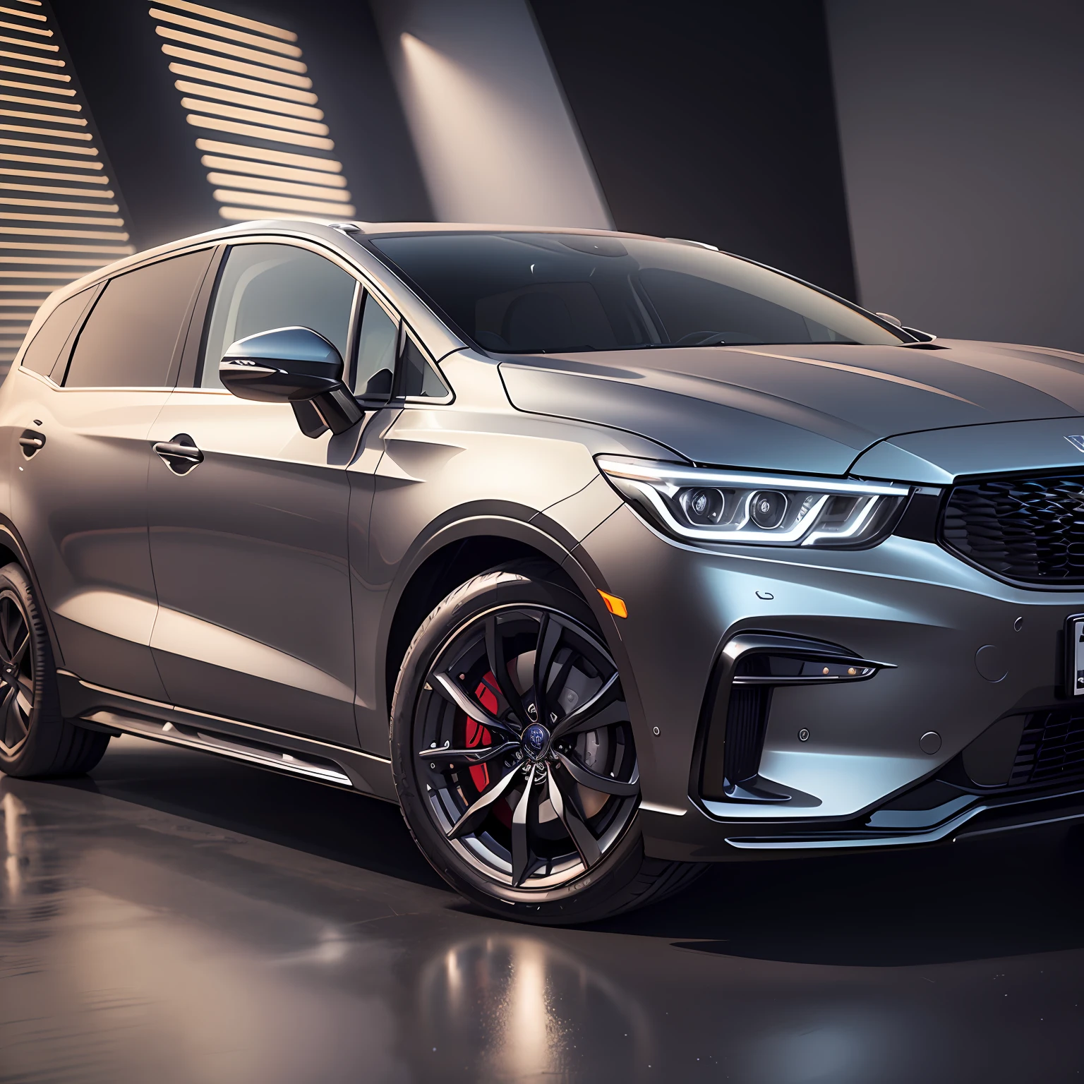 A luxury MPV, high-end, luxury, ambient light, photorealistic rendering, ultra HD, studio lights --auto --s2