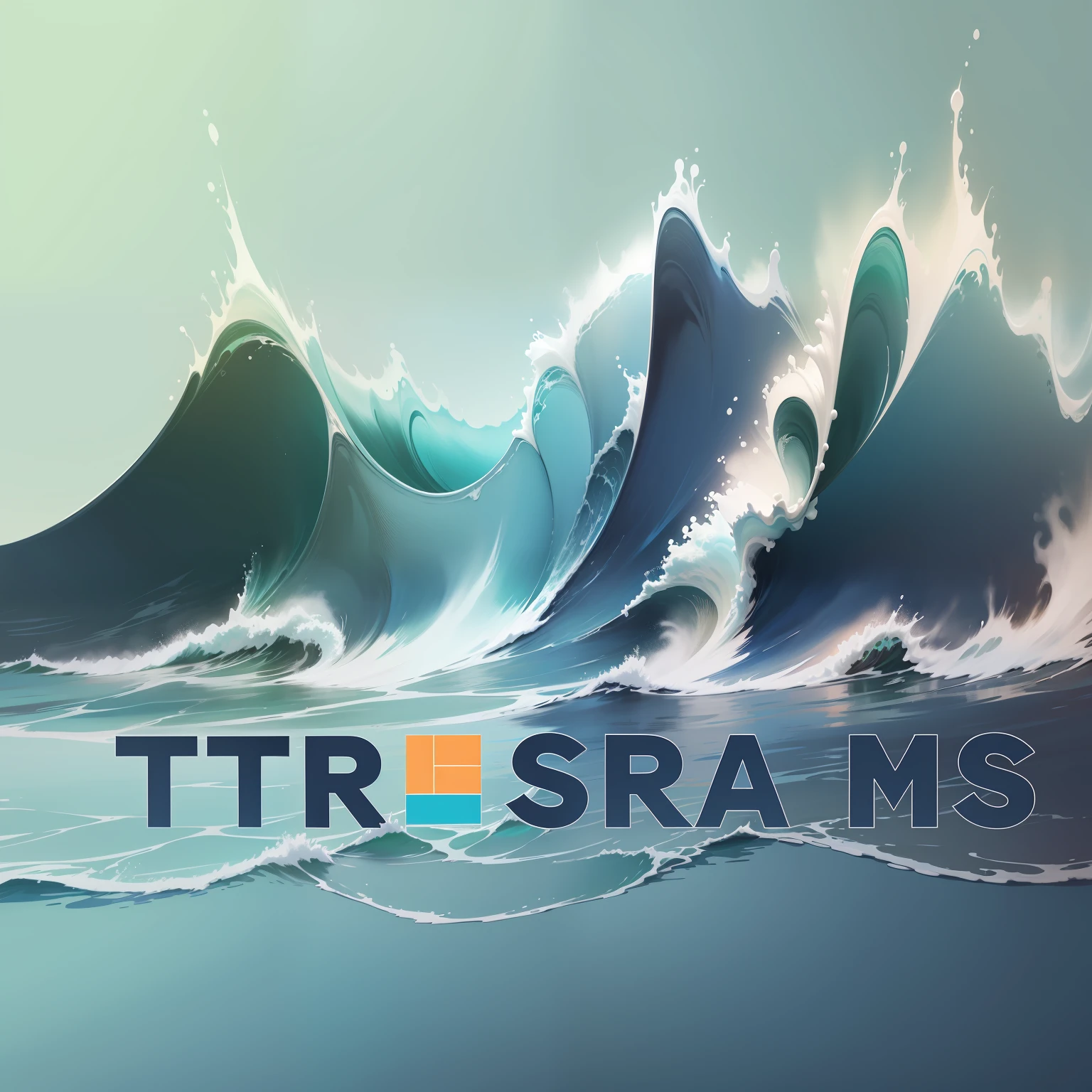 The logo of the three streams coming together, the color of the sea, a little simpler