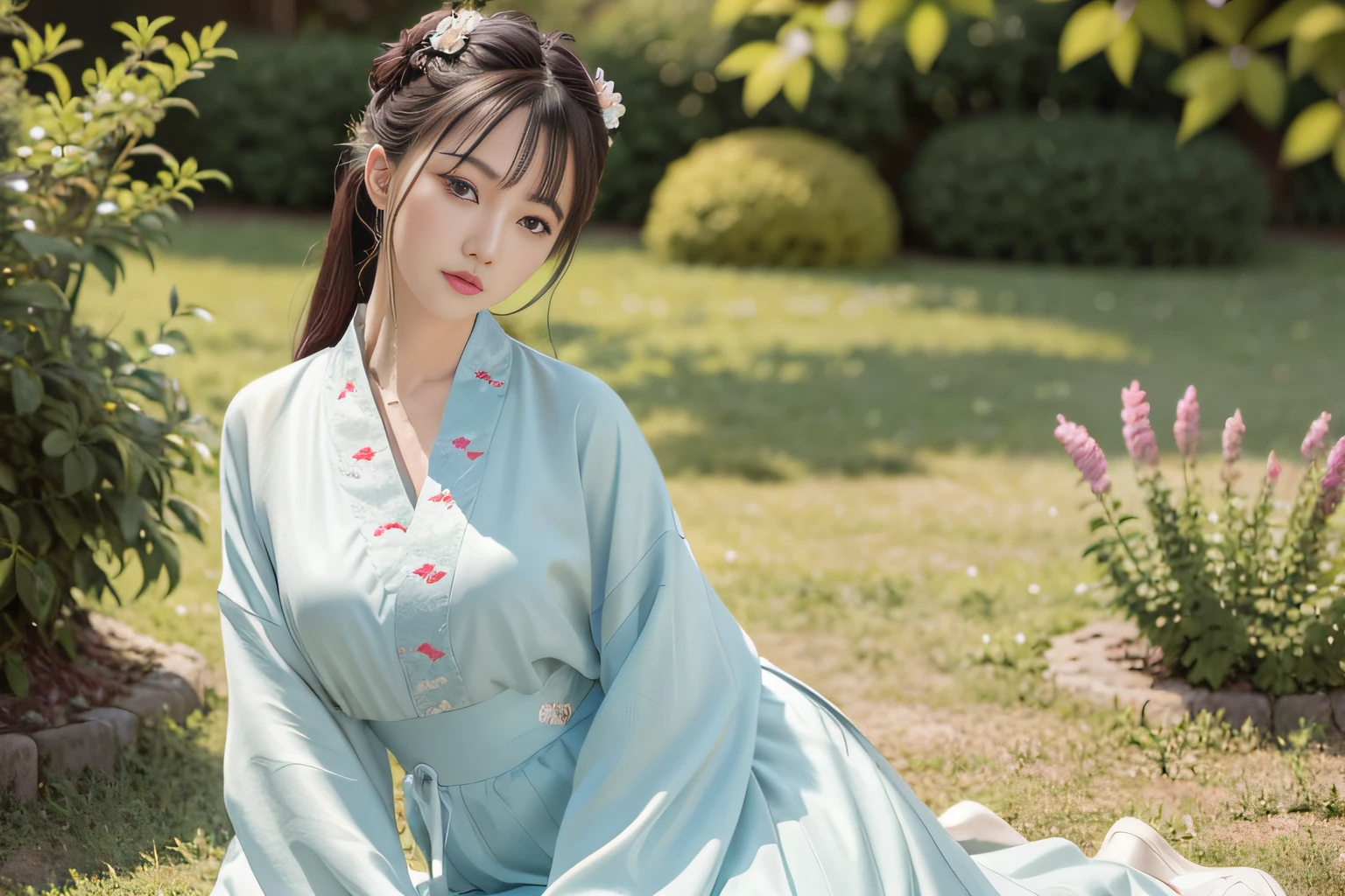 (4k, best quality), (realistic, photo-realistic), 完美手感, 可爱, 约会, (鼻红), (闭嘴) 美丽细致的眼睛, 1girl wearing tangstyle,(tangstyle,hanfu,full body: 1.2),realism, photograph, masterpiece, realism, photo realism, realistic digital art hd detailed skin texture, super detailed, realistic skin texture, best quality, super high resolution, raw photo, beautiful face, perfect face, symmetry, detailed face, close up, unreal engine, solo, photo shoot, professional, amazing detail, colorful, surrealism, masterpiece, best quality, HDR, viewpoint, highest quality, Sharp Focus, Digital Art Rendering, 8K,