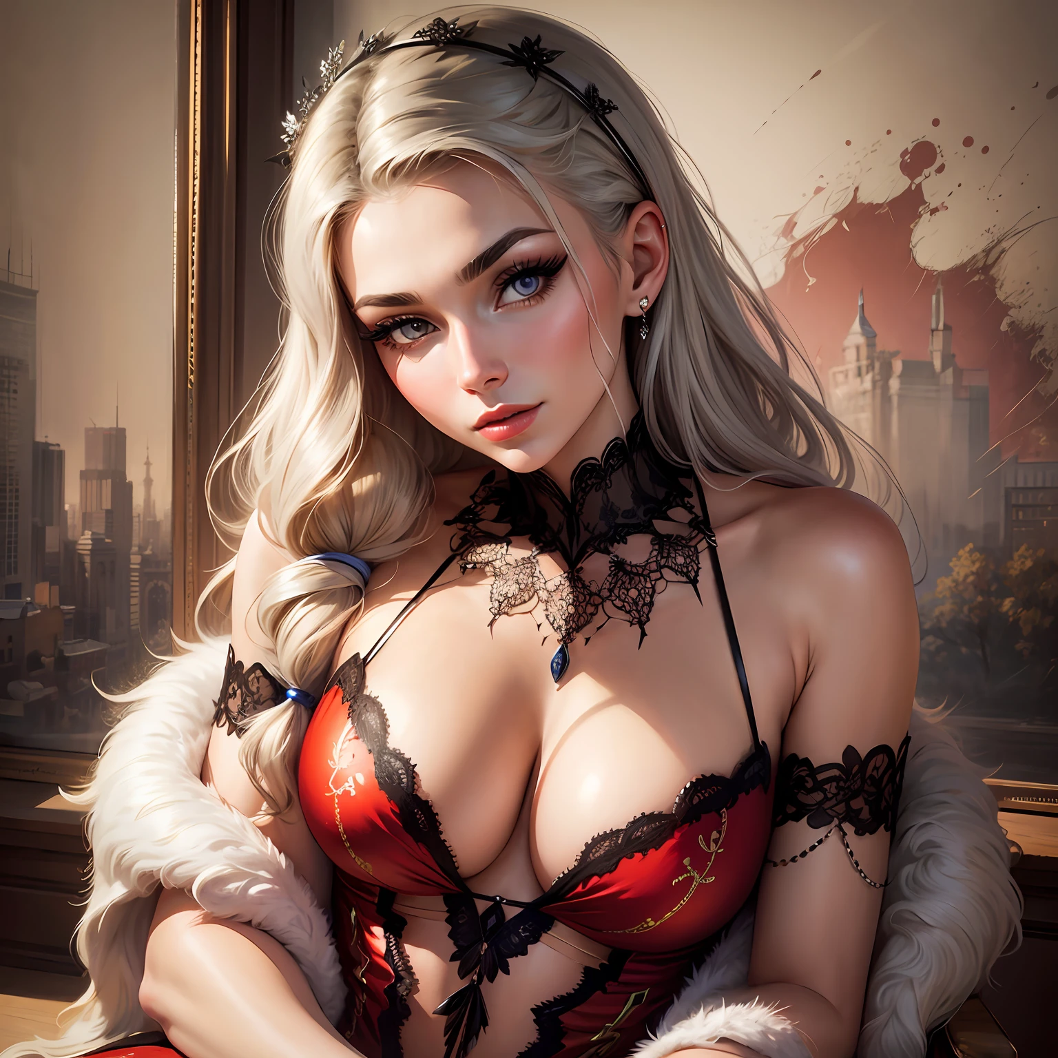 European and American beautiful woman with false eyelashes --auto --s2