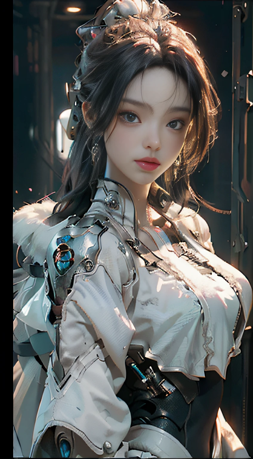 ((Best quality)), ((masterpiece)), (detailed:1.4), 3D, an image of a beautiful cyberpunk female,HDR (High Dynamic Range),Ray Tracing,NVIDIA RTX,Super-Resolution,Unreal 5,Subsurface scattering,PBR Texturing,Post-processing,Anisotropic Filtering,Depth-of-field,Maximum clarity and sharpness,Multi-layered textures,Albedo and Specular maps,Surface shading,Accurate simulation of light-material interaction,Perfect proportions,Octane Render,Two-tone lighting,Wide aperture,Low ISO,White balance,Rule of thirds,8K RAW,