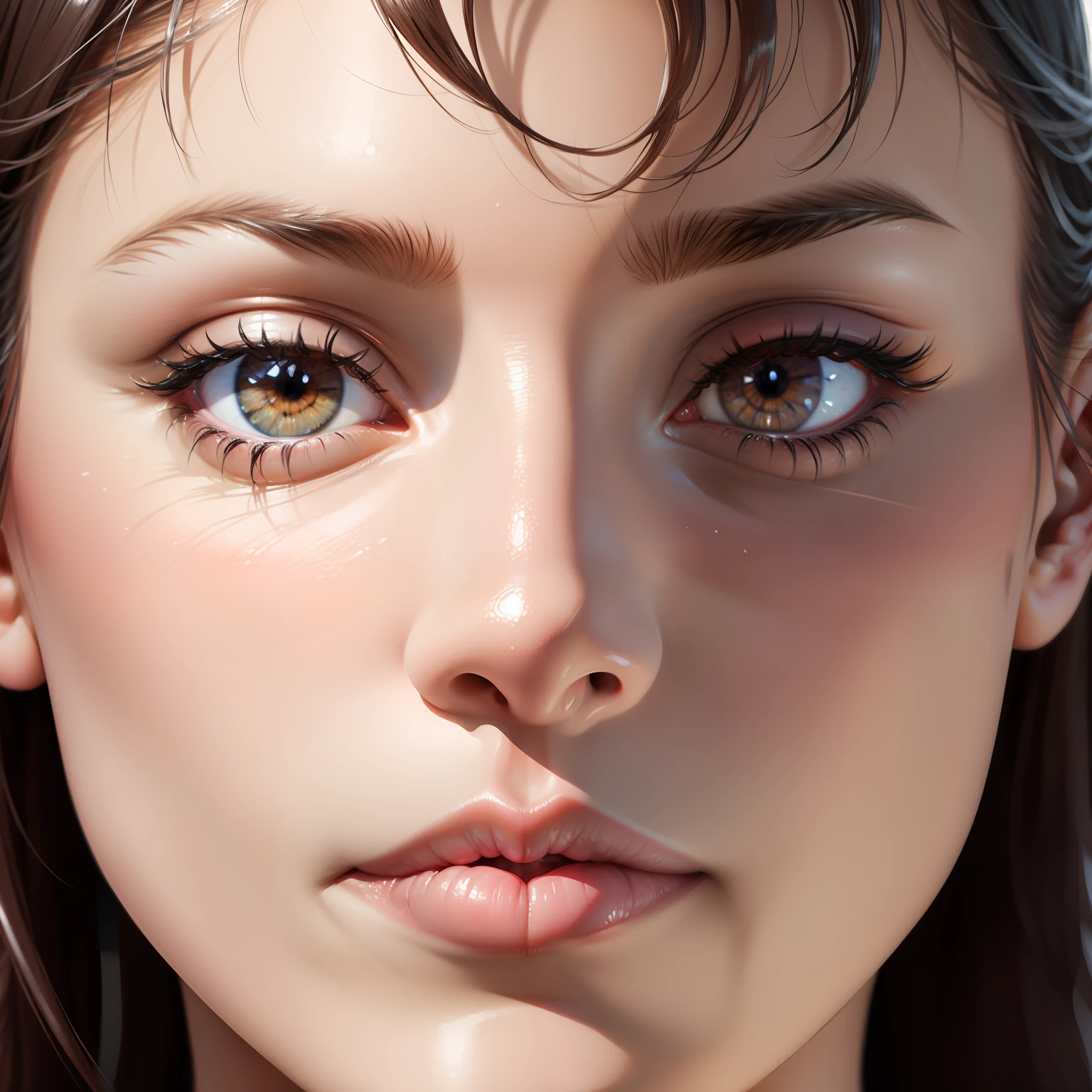 Nose, partial, close-up, magnification, realism, gloss, 3D rendering