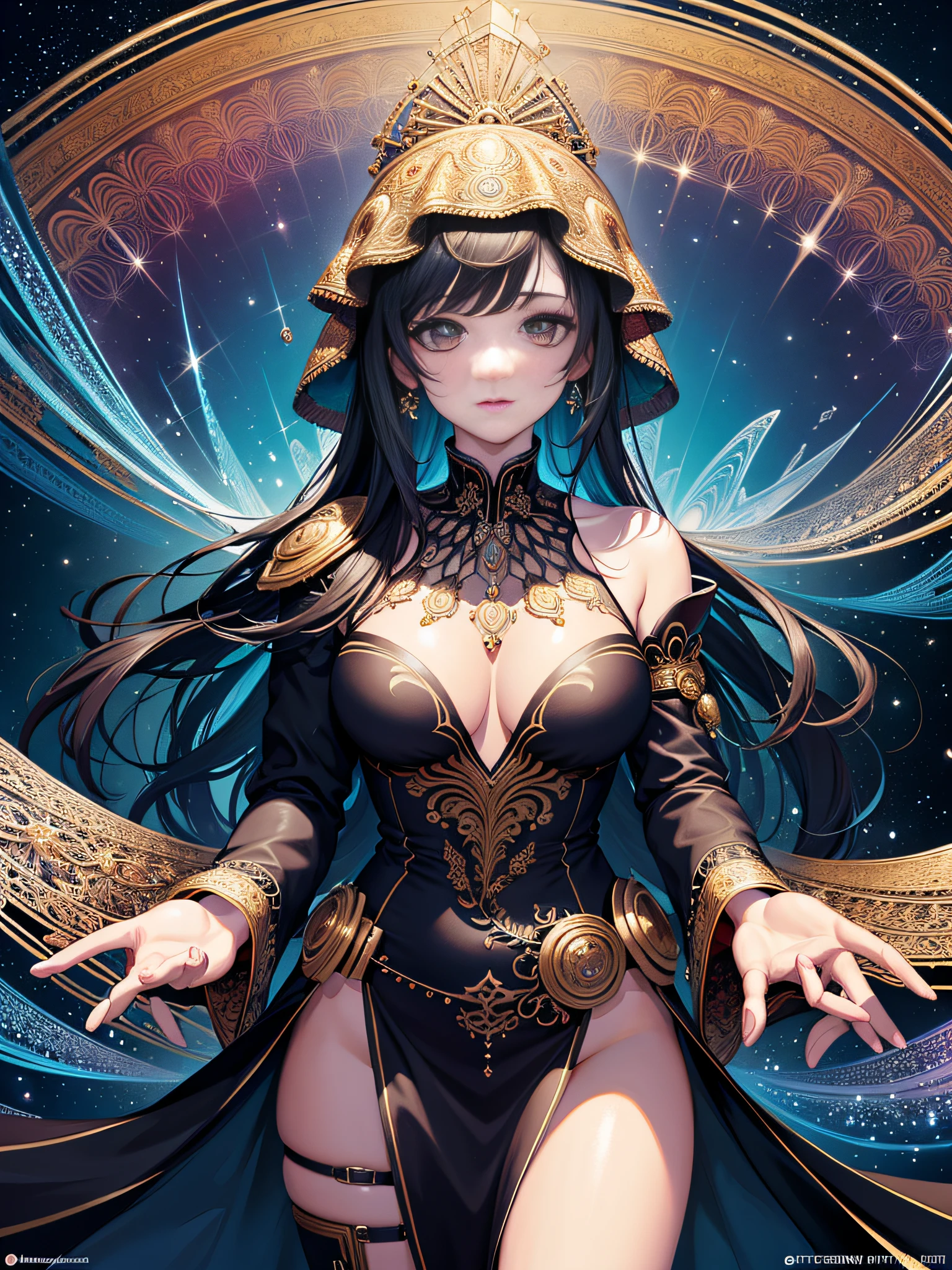 (masterpiece, top quality, best quality, official art, beautiful and aesthetic:1.2), (1girl), extreme detailed,(fractal art:1.3),colorful,highest detailed