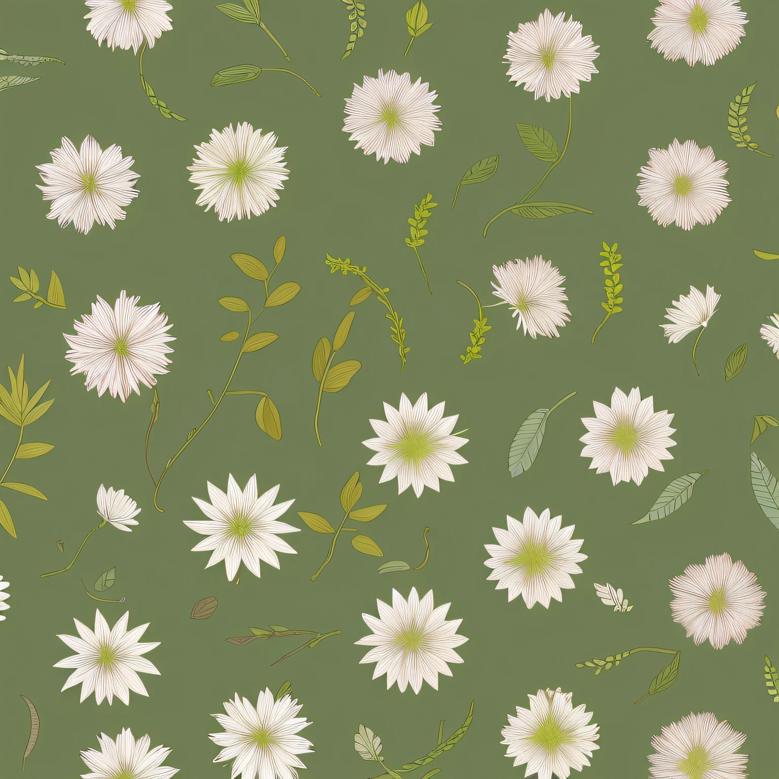 Flowers with leaves and plants. In label style, flat style, vector style, drawing style, naïve style. Design in very soft pastel colors such as old pink, baby pink, pastel green, light blue, pastel blue, beige, white and light yellow.