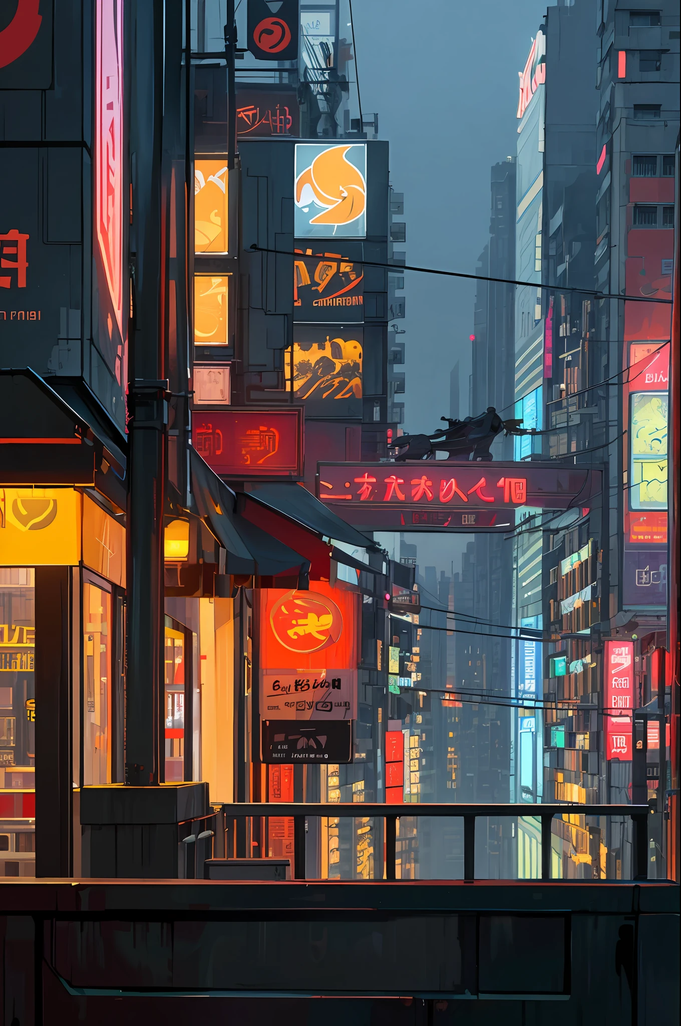 ((masterpiece)),((best quality)),((high detail)),((realistic,)) restaurant, neat people, cyberpunk, buildings, night, european city, neon