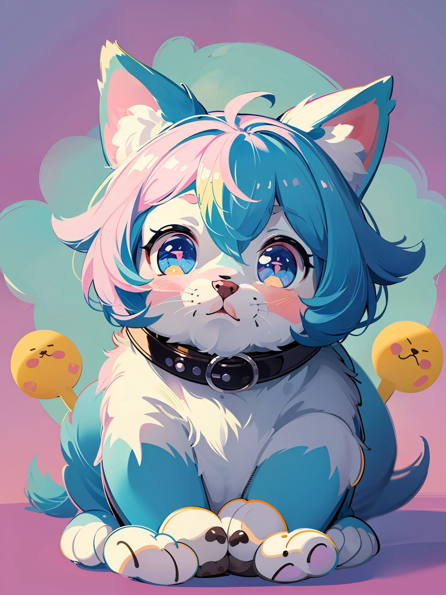 a close up of a cartoon dog with different expressions on it, cute colorful adorable, kawaii cute dog, cartoonish cute, cute features, soft cute colors, 中 元 节, けもの, pastel colors only, cute art style, cute dog, ( colorful ), aww, unused sticker sheet, [ floating ]!!, cute cartoon