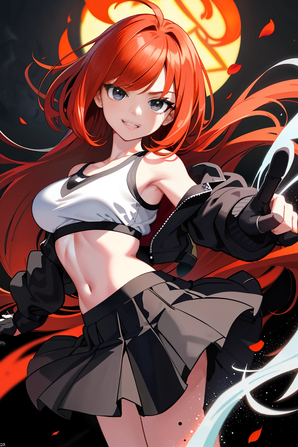 :: Joe Madureira Style:: Beautiful woman perfect and detailed and beautiful smiling,6 year old boy hugging her with school clothes red hair, super detailed, ultra detailed anime style, clothes with tatoon drawings, in various full-body attack poses and with immersive effects, hover effect, graphite style background with vibrant colors "HDR ultra" detailed and with focus effect, with fixed black all star converse sneakers (masterpiece: 1.2, best quality), (finely detailed beautiful eyes: 1.2),extremely detailed, depth of field,shot with canon eos,lens 135mm f1.8,portrait of [x]( )),long hair, straight and black,with a natural glow,(anime black eyes:1.4), (finely detailed eyes and detailed face:1.3),), (with ultra detailed black school skirt and fixed shape and color,  white t-shirt with tatoom print with fixed format Mandarin letters,ultra detailed:1.3), (beautiful and clear background:1.2), ultra-detailed, Best Shadow:1.1),("" character demonstrating his super power in the fist"")((depth of field and blur)), ((watercolor)), large breasts, bare shoulders, flowers and petals, bbela conceptual illustration , (white background:0.5), (illustration :1.1), (extremely thin and beautiful:  1.1), (perfect details: 1.1) graffiti style background, freedom, soul, digital illustration, perfect anatomy, centered, approaching perfection, dynamic, highly detailed, watercolor painting, artstation, concept art, smooth, sharp focus, illustration,, villain man, wearing a super detailed black jacket, black gloves, power in right hand, black converse sneakers, black long hair, destructive power in your control,  Ruined scenery with smoke and fires