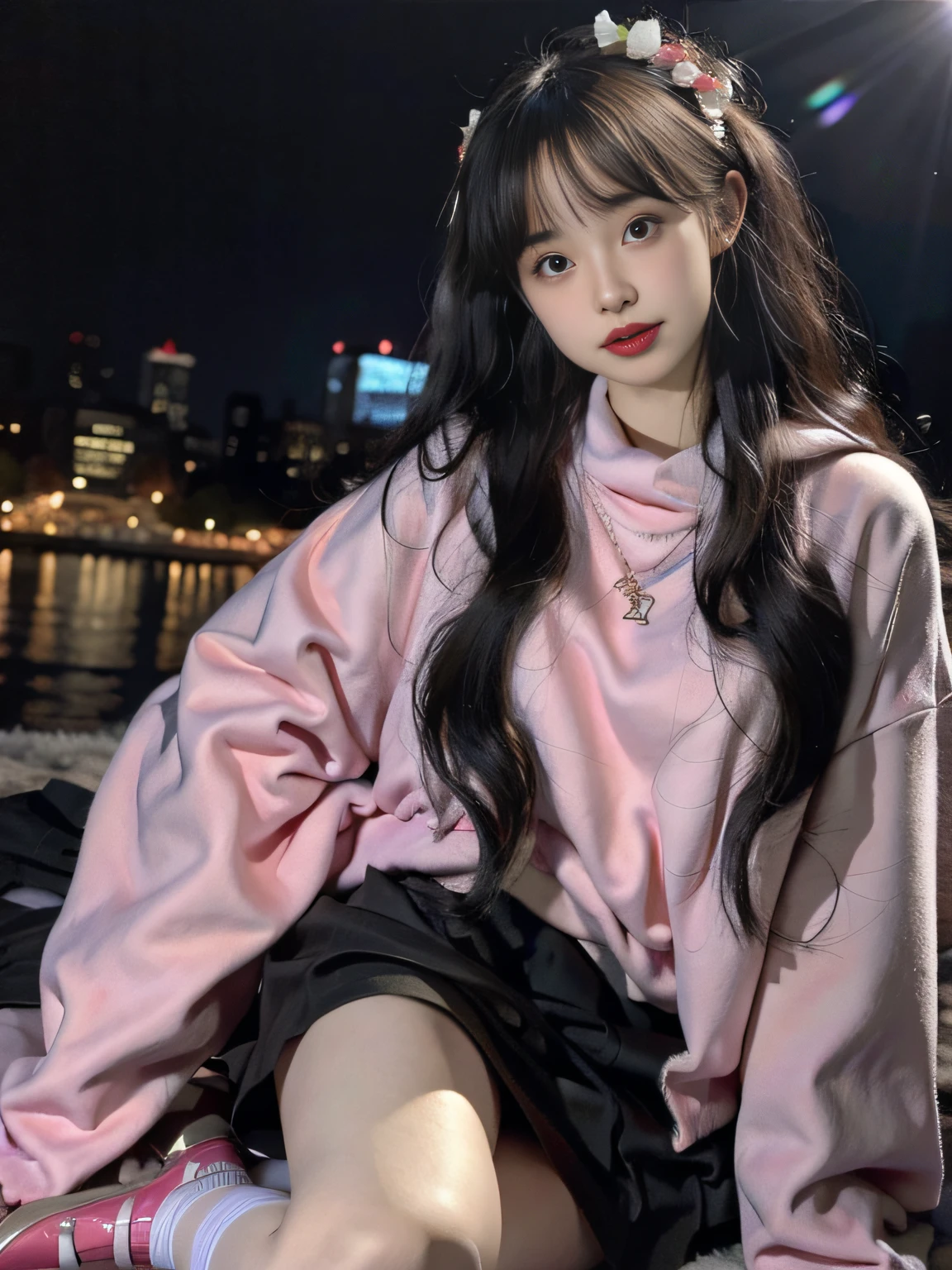 young girl, long hair realistic, vivid image, masterpiece, (best quality: 1.2), hyper detail, realistic, hd, high quality, cinematic light, ray tracing, ultra high resolution, uhd, (ultra lifelike: 1.5,), complex detail, detailed texture, fine detail, high quality shadows, beautiful skirt, full body, standing, panties walking, sexy pose, seductive pose, thin hips, long legs, small chest.