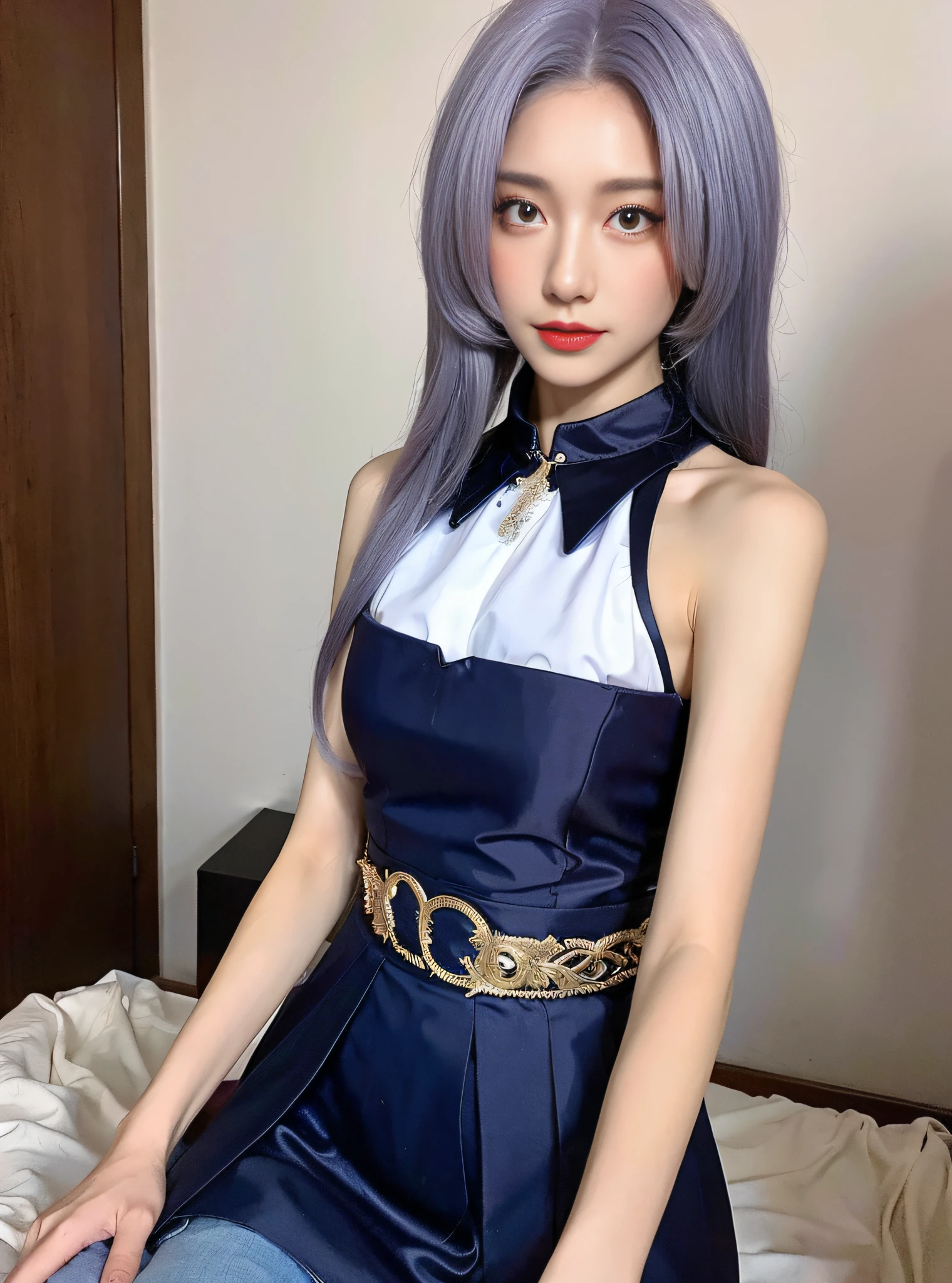 ((Best Quality, 8K, Masterpiece: 1.3)), 1girl, Slim Abs Beauty: 1.3, (Hairstyle Casual, Big Breasts: 1.2), Dress: 1.1, Super Fine Face, Delicate Eyes, Double Eyelids, Home