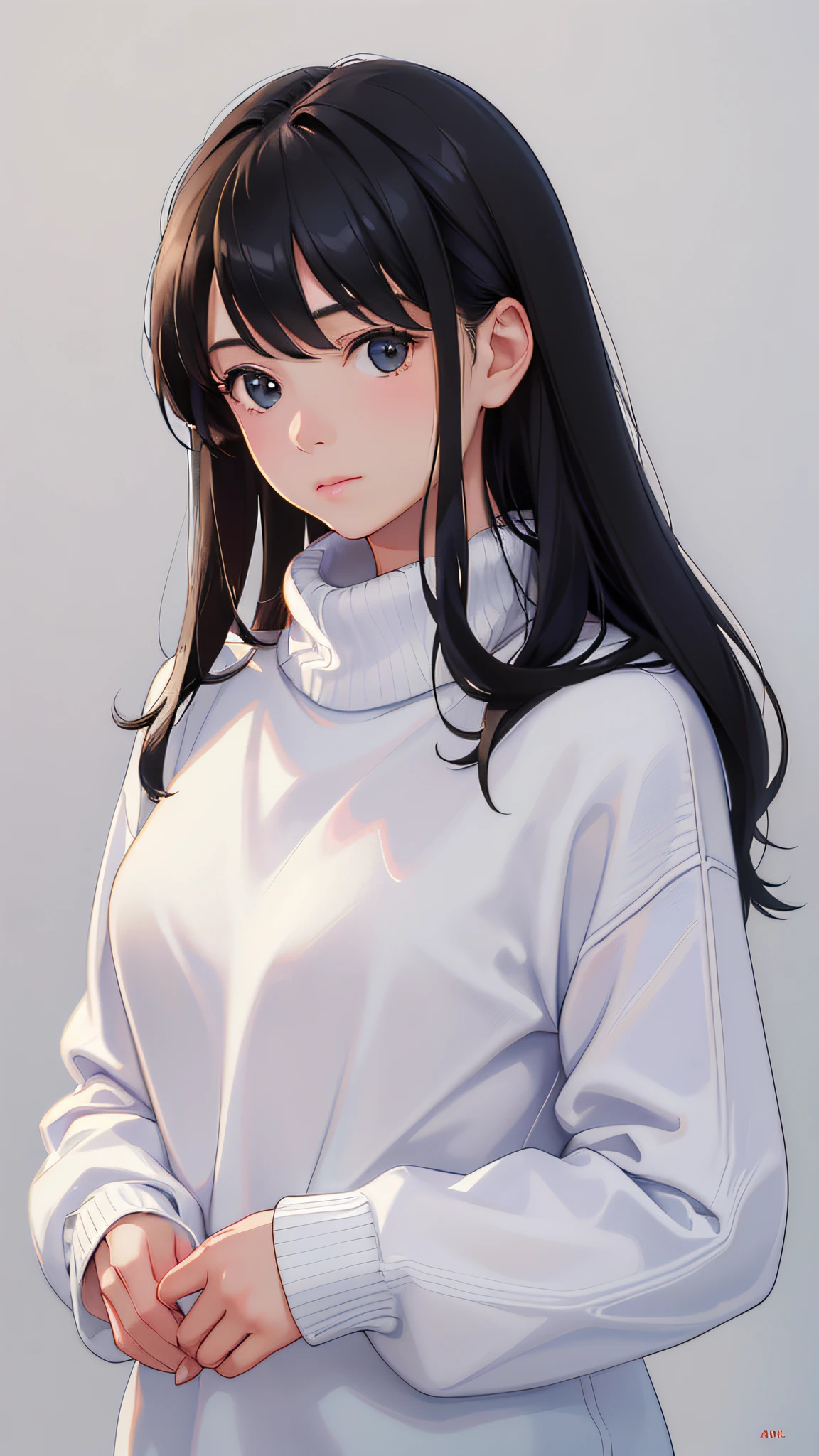 (masterpiece, realistic, ultra high res, high quality:1.2),
1girl, (young),(no make-up), black hair,
in white knit sweater ,
portrait, old photo, 80s style , dynamic pose, studio,
((akinanakamori))