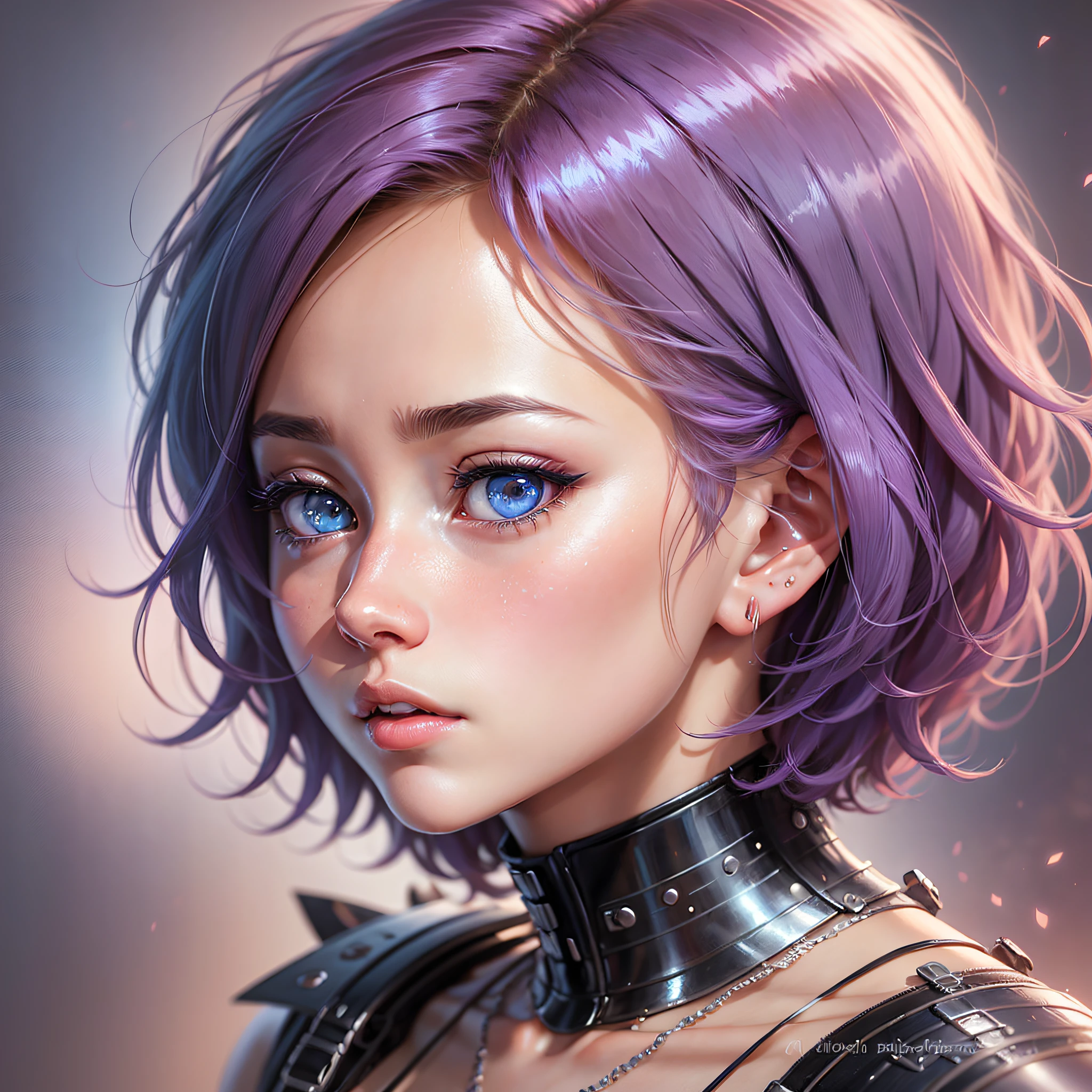 a close up of a woman with a short hair and blue eyes, stunning anime face portrait, anime realism style, smooth anime cg art, detailed portrait of anime girl, realistic anime artstyle, realistic anime 3 d style, kawaii realistic portrait, realistic anime art style, portrait anime girl, beautiful anime portrait, photorealistic anime girl render, 3 d anime realistic --auto --s2