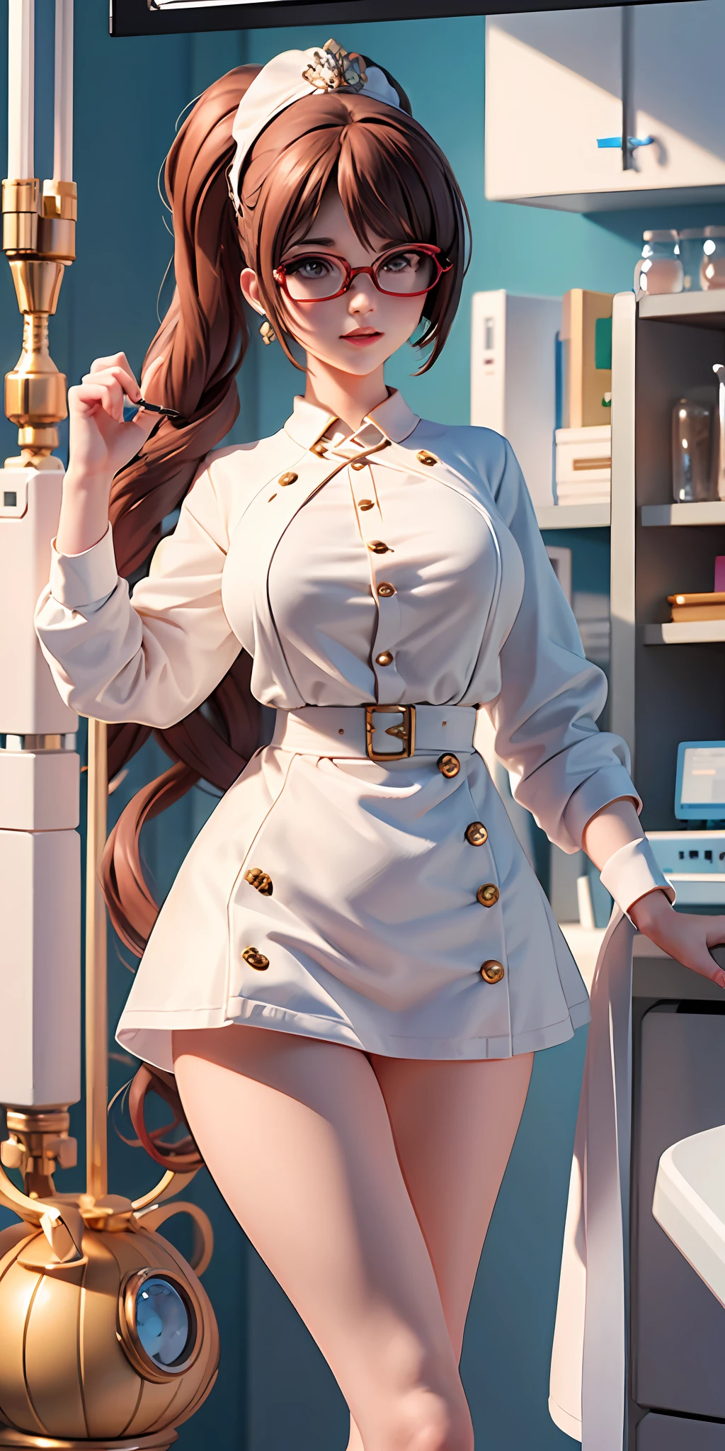 Official Art, Unified 8k Wallpaper, Big Scene, Full Body, In the Lab, With Instruments, Glass Test Tube, Tech Sense, Cartoon, A Female Scientist Standing in the Laboratory, Doing an Experiment, Ultra Detailed, White Robe Female Scientist, Masterpiece, Best Quality, (Fractal Art: 1.3), 1Girl, Very Detailed, Dynamic Angle, Most Beautiful Forms Chaotic, Elegant, Wearing Glasses, Lab, Elegant, Animated Characters, 3D Characters, 3D Characters, Arnold Maya Rendering, Close-up Characters, 3D character rendering, cute cartoon characters, toon rendering buttons, pixar renderman rendering, highly detailed characters, stylized characters, cartoon characters, cute 3d rendering, Maxwell rendering, medium distribution, pixar style,
