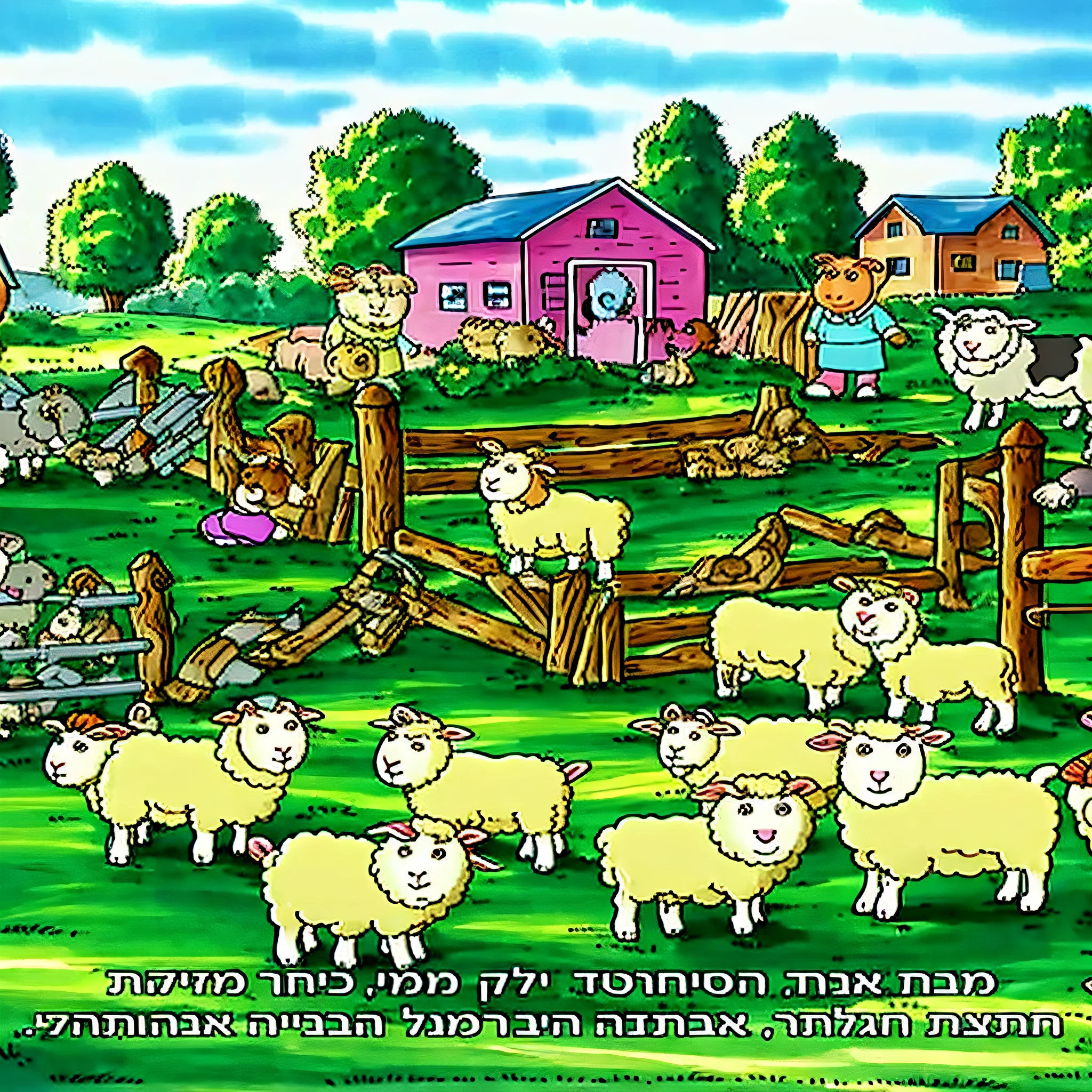 Sheep and cats, very detailed, clean, high quality, clear images
