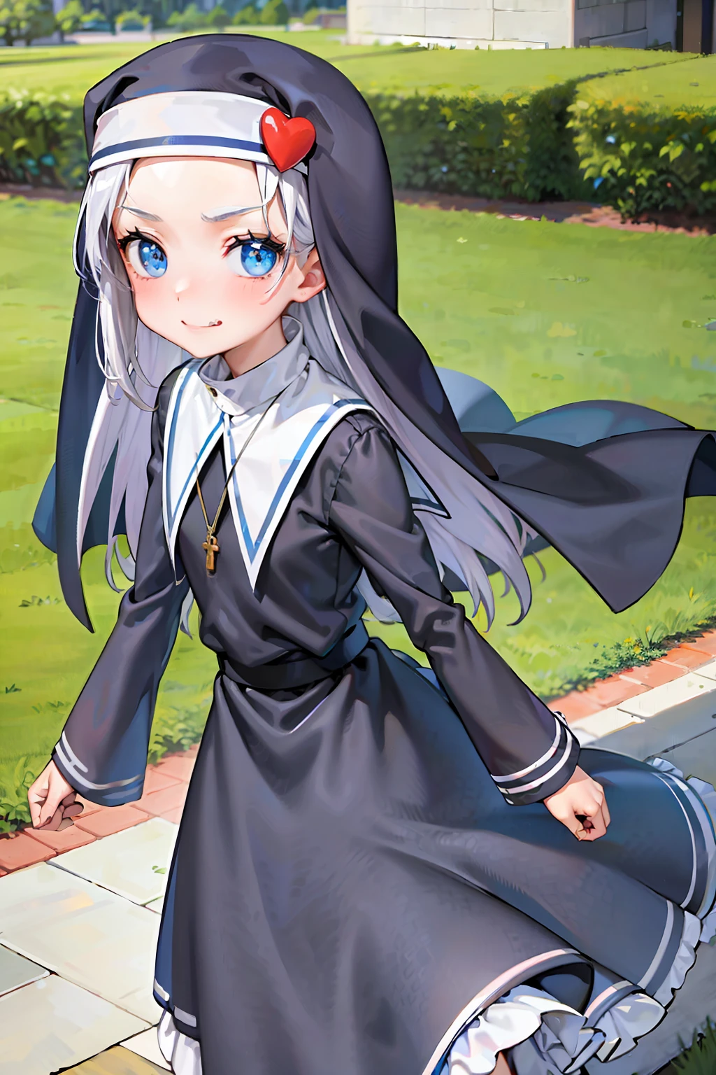 (best quality:1.1), (masterpiece:1.4), (absurdres:1.0), portrait, close-up,
1girl, takayama maria, silver hair, flat chest, blue eyes, long hair, nun, looking at viewer, classroom, smile,
best quality, masterpiece, dynamic pose, takayama maria, silver hair, blue eyes, long hair, nun, looking at viewer, outdoors, pouting, mad, playing outside, from above, (AS-Adult:1.2),