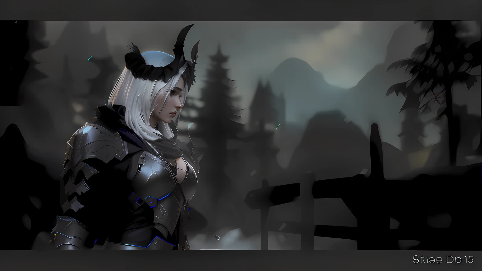 a close up of a person in a costume with a sword, 4 k detail fantasy, wow 4 k detail fantasy, realistic fantasy render, in-game cinematic, best on wlop, fantasy style 8 k octane render, inspired by WLOP, dark fantasy mixed with realism, (octane render) fantasy style, pale black armor, <mmorpgs scene