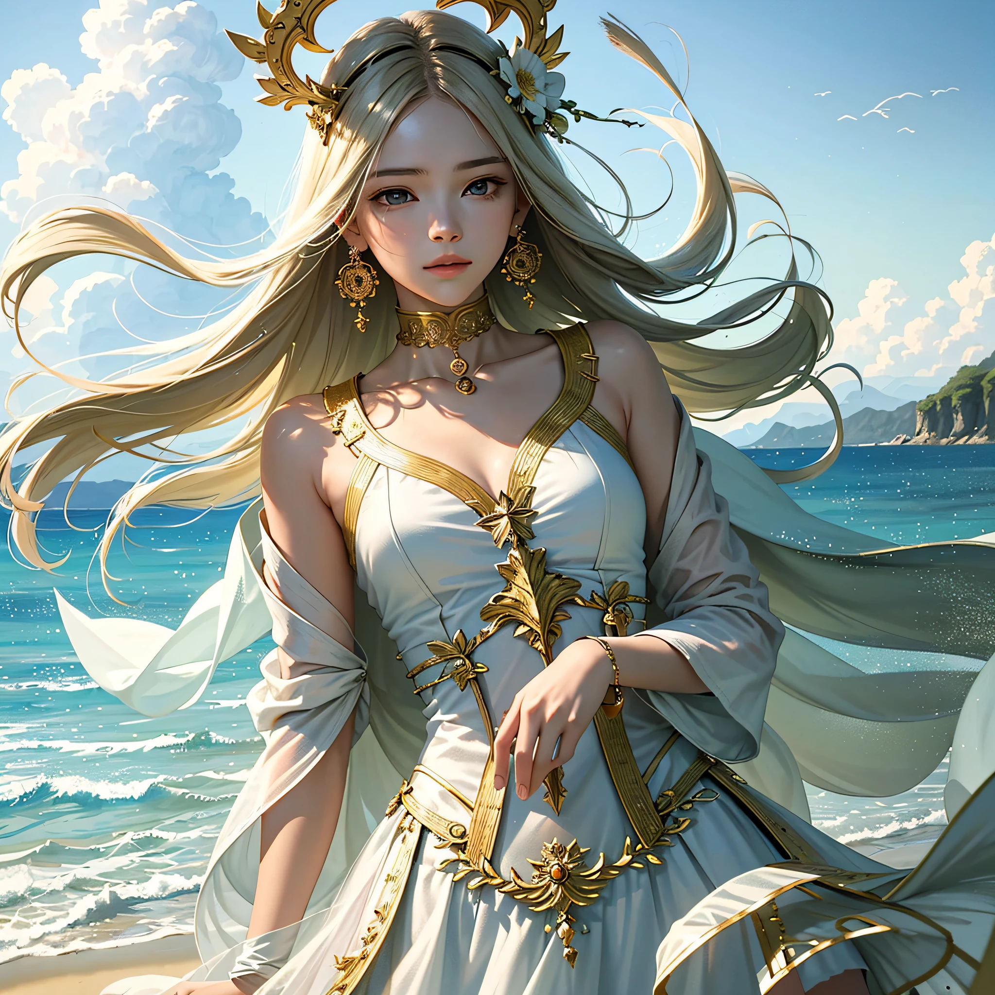 (best quality, masterpiece),peace girl,peaceful atmosphere, tranquility, serenity, quietness, calmness, relaxing, soothing, gentle, composure, contentment, satisfaction, happiness.