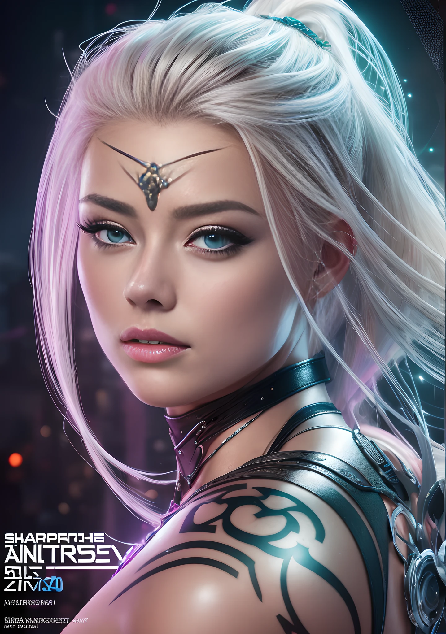hyper-realistic ultra detailed photograph of a futuristic beautiful white barbarian warrior princess (18 years teen actress Amber Heard ) , (well lit young looking face) , soft features , great skin detail , ((big perky breasts)) (perky ) ,(percfect anatomy),(perfect body proportions)(perfect round butt) , in A dystopian apocaliptic street ,(marvel universe style) (sexy pink semi-transparent , translucent dystopian , bdsm outfit), (see through panties) (leather , bdsm accessories ), (seductrees ) , long wild PLATINUM blonde hair, tattooed hands and body, (sexy body poses ) , detailed symmetric beautiful green-blue eyes, detailed gorgeous face, platinum blonde hair apocalyptic dystopian cyberpunk environment, (side views and backview photos , high camera angles) , exquisite detail, high saturation and colors , 20-megapixel, 8k, Nikon Z9 DSLR, 50mm lens, sharp focus, intricately detailed, f/2, ISO 100, shutter speed 1/250, beauty lighting , diffuse back lighting, hdr , raw , award winning photograph, colorful , good contrast, High sharpness, facial symmetry, bokeh depth of field, ultra-detailed photography, raytraced, global illumination, smooth, ultra high definition, 8k, unreal engine 5, ultra sharp focus, award-winning photograph, trending on artstation , masterpiece