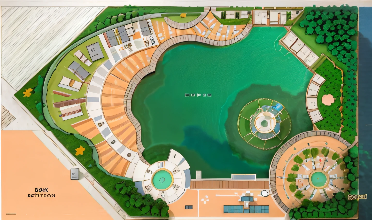 Alavid view of large building with swimming pool and tennis court, isometric view!!!!, inspiring aerial view, aerial view, aerial view, aerial view, aerial view, aerial view, aerial view, aerial view, aerial view, aerial view, ultra-wide angle isometric view, stadium view, isometric perspective, color flat view