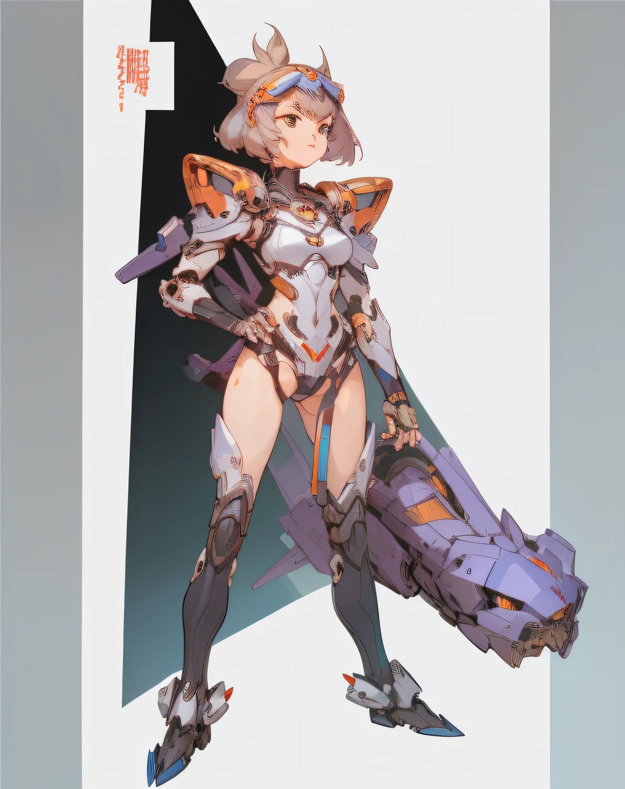 a close up of a woman with a sword and armor, full body concept, detailed full body concept, mechanized valkyrie girl, cushart krenz key art feminine, beautiful cyborg girl pinup, character design contest winner, holy cyborg necromancer girl, cute cyborg girl, female mecha, girl in mecha cyber armor, cyborg merchant girl