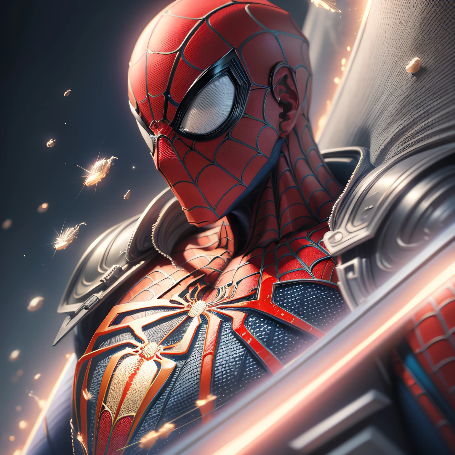 highly detailed Spider-Man, Spider-Man, Spider-Man, movie full shot, HQ 4k wallpaper, surreal, PS5 movie screenshot, portrait shooting, Marvel, [ 4 Kism ], Romantic 8k, Art Vision, Hyperspace, Space Suit