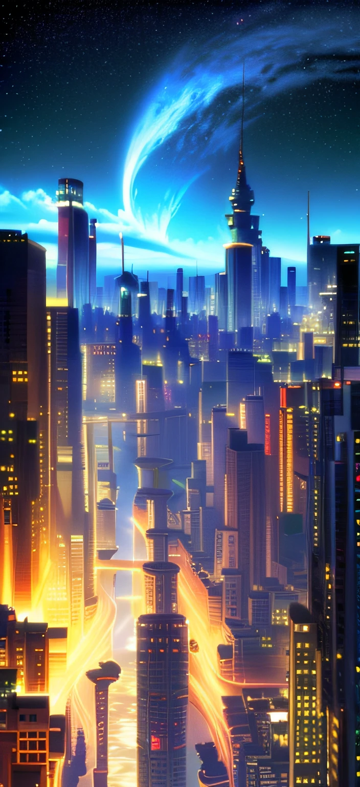 (8K, best quality: 1.2), (masterpiece: 1.37), (photo, realism: 1.37), (ultra-high resolution), technology city, floating roads appear under the city, shuttle through the city, wide angle, overlook, sense of technology