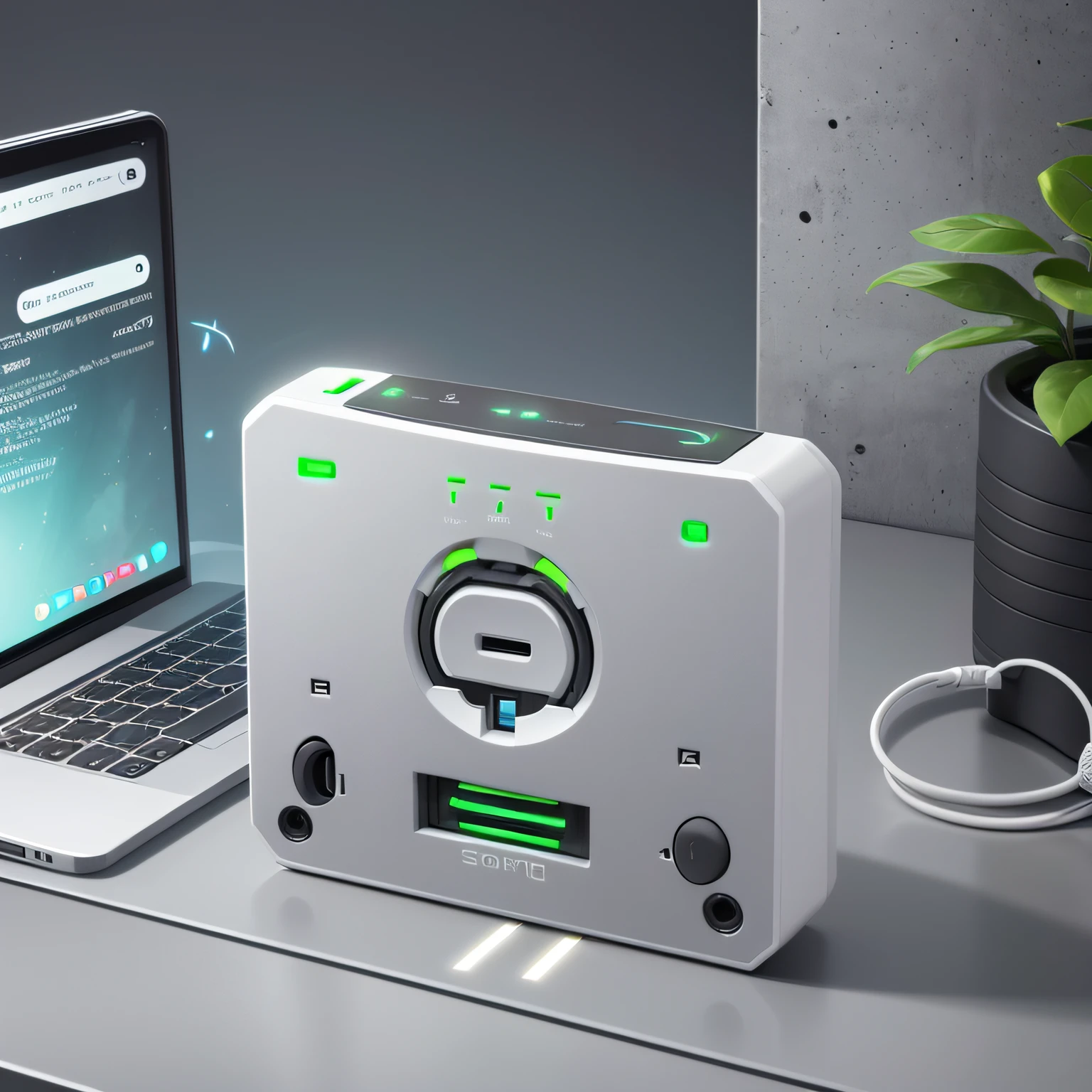 A desktop socket with wireless charging, a switch button, a power indicator, two five-hole gauge sockets, two type-c, and a USB-A socket. Tech, stylish, high-end and simple --auto --s2