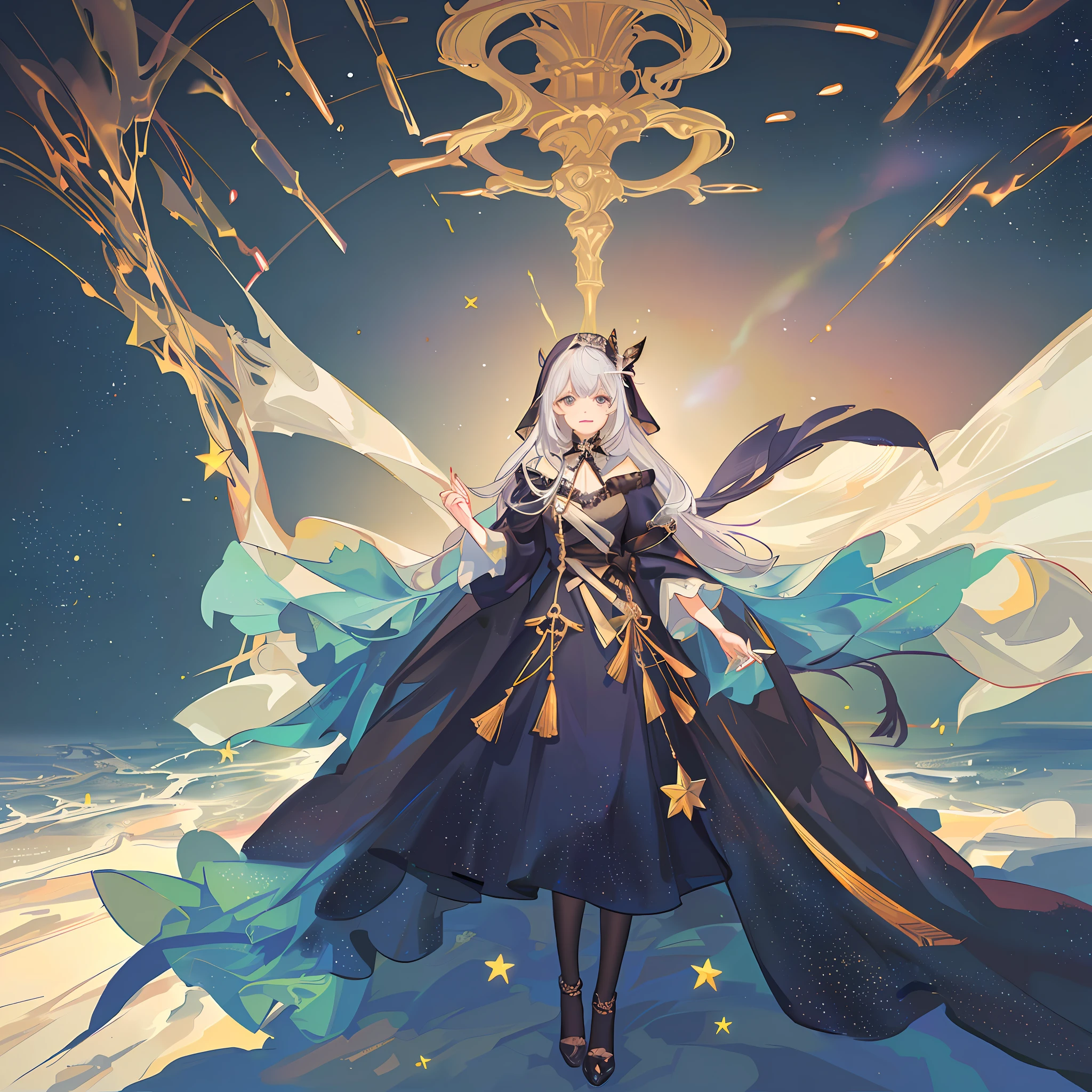 Dawn, stars, scenery