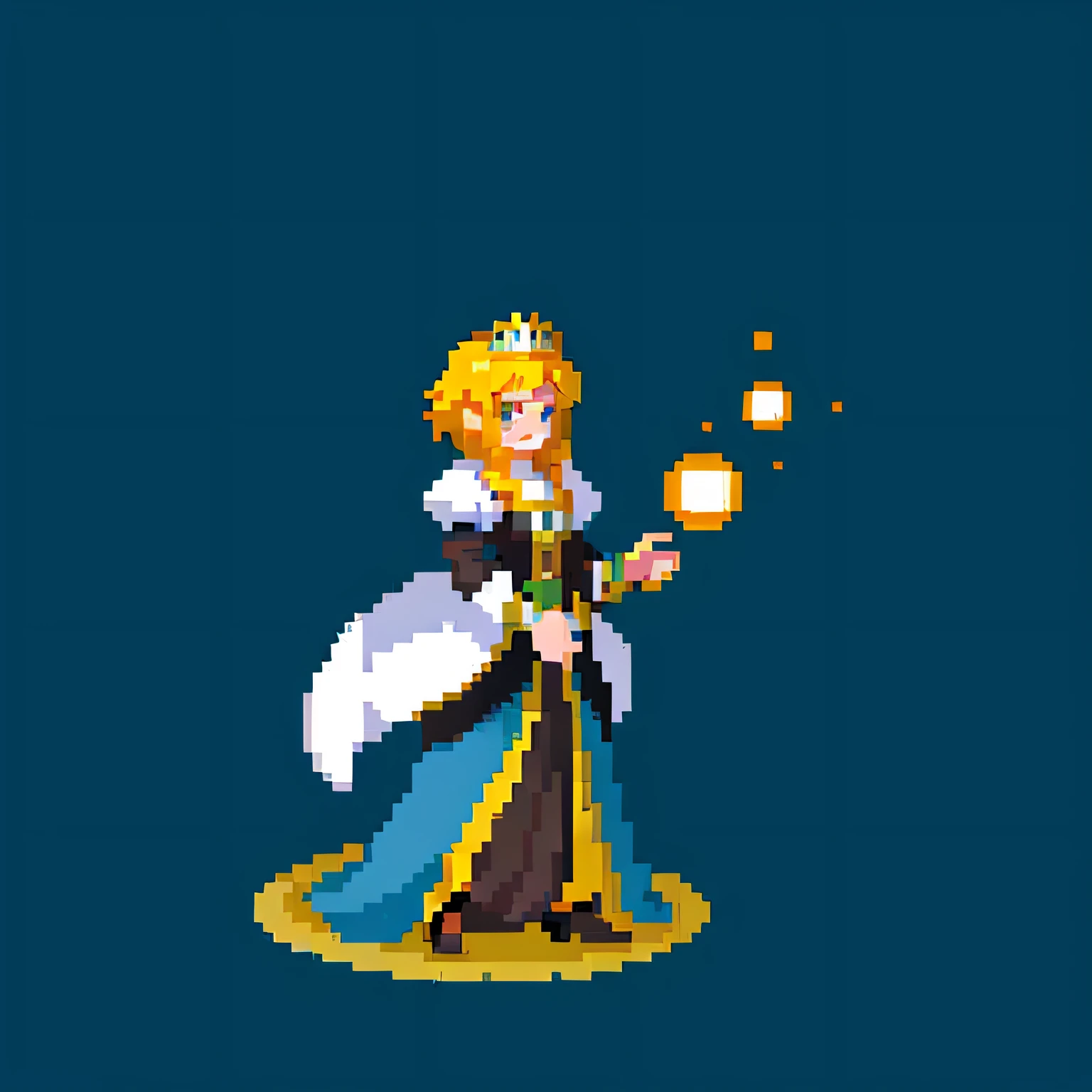 Pixel, Pixel Art, a girl, princess, simple background