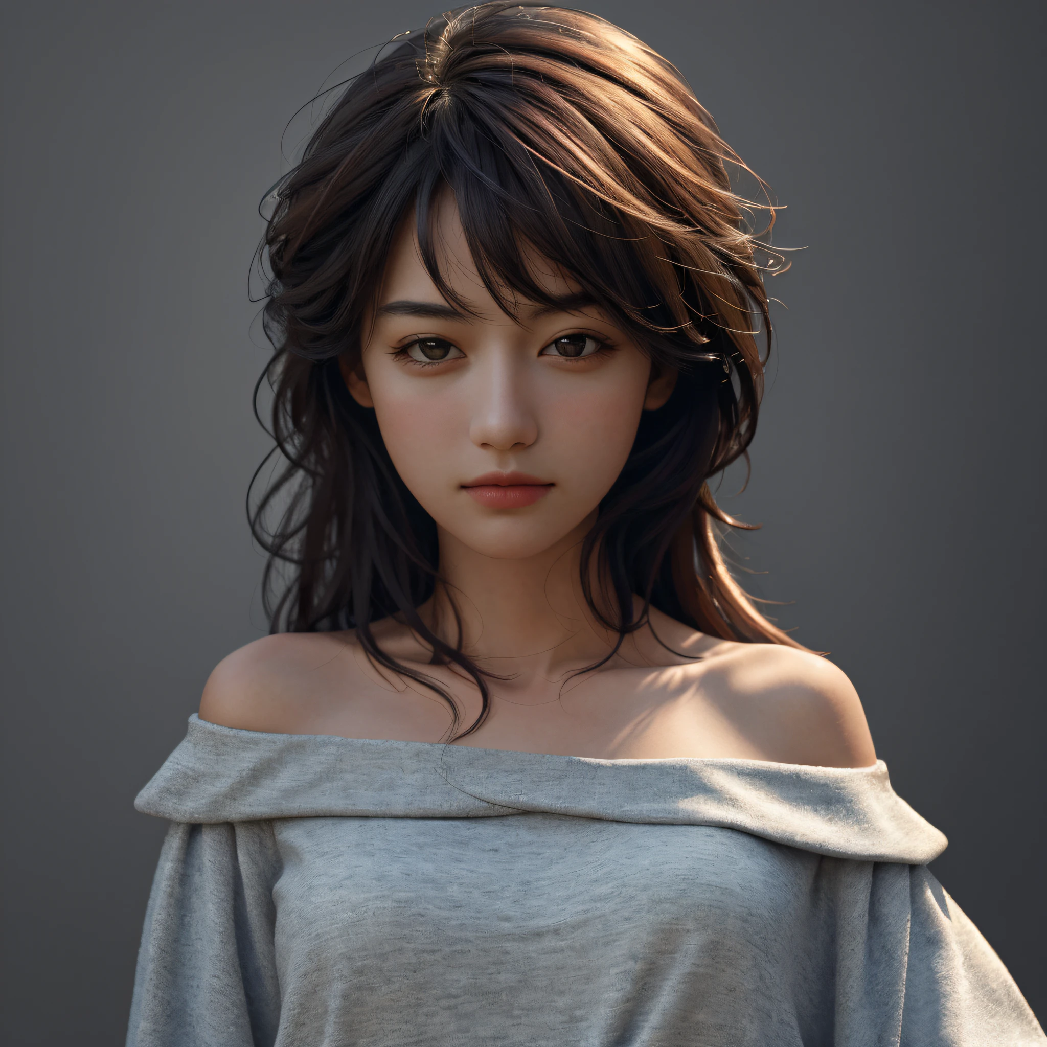 Best quality,masterpiece,ultra high res,(photorealistic:1.4),1girl,shoulder,charming,Looking at the camera,