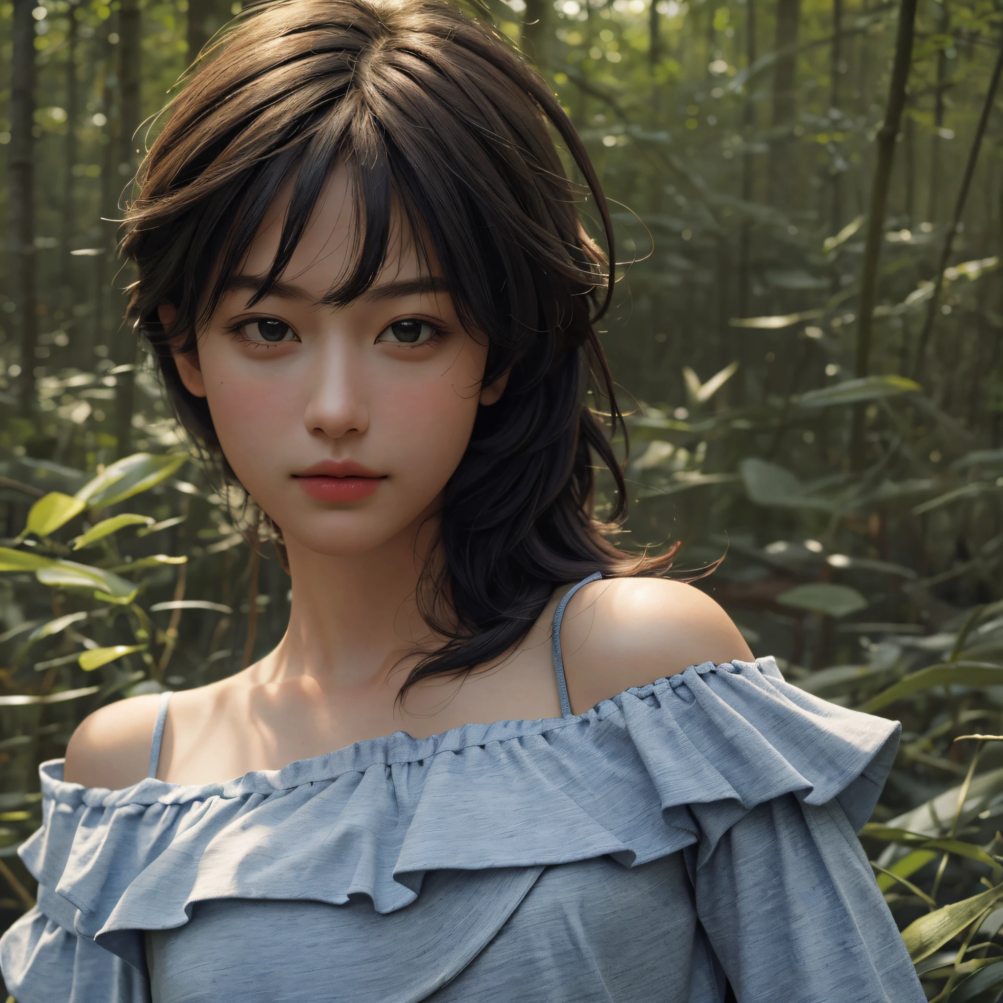 Best quality,masterpiece,ultra high res,(photorealistic:1.4),1girl,shoulder,charming,Looking at the camera,