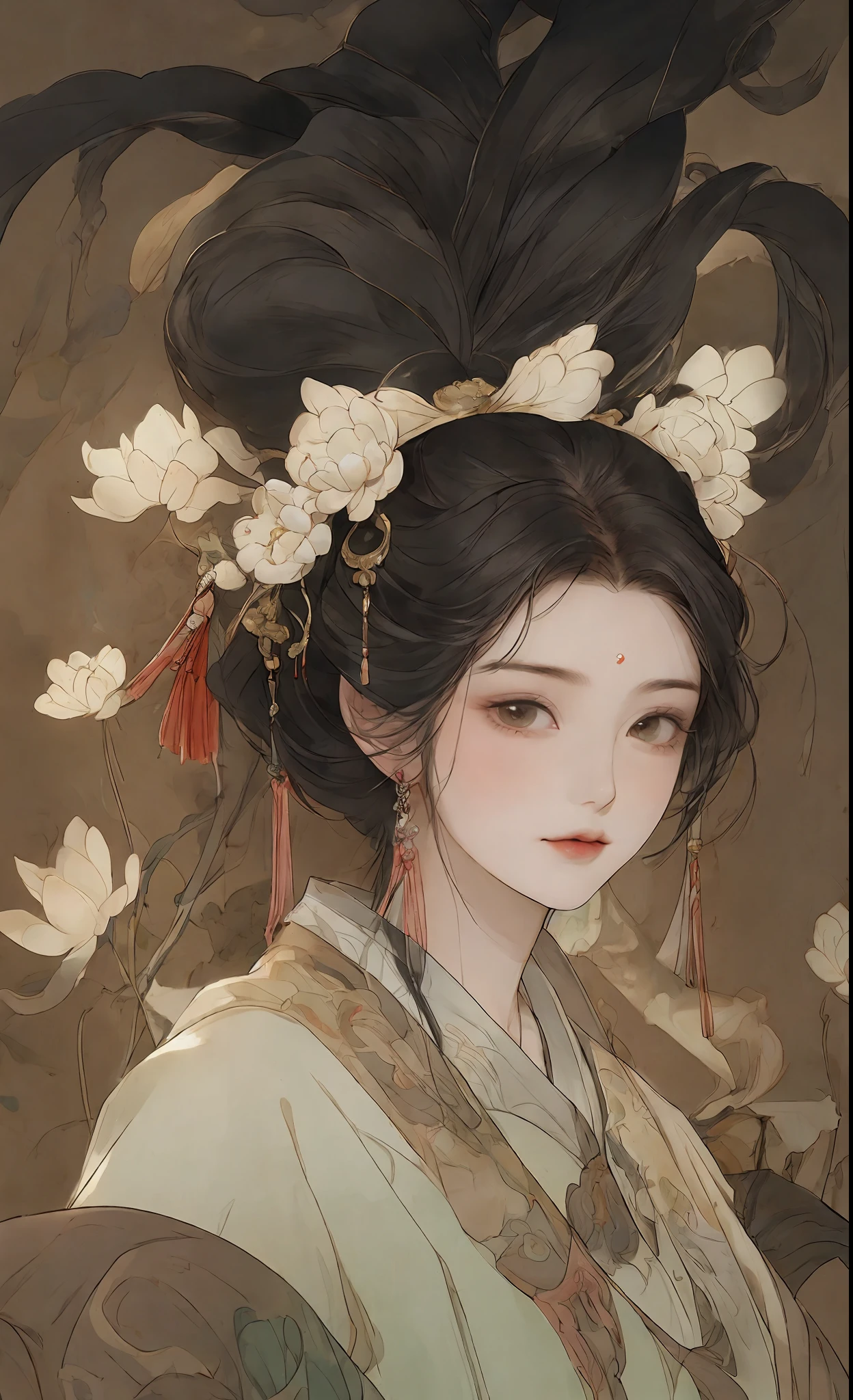 A girl, ancient Chinese costume, whole body, sunshine, clear face, clean white background, masterpiece, super detail, epic composition, ultra HD, high quality, extremely detailed, official art, uniform 8k wallpaper, super detail, 32k