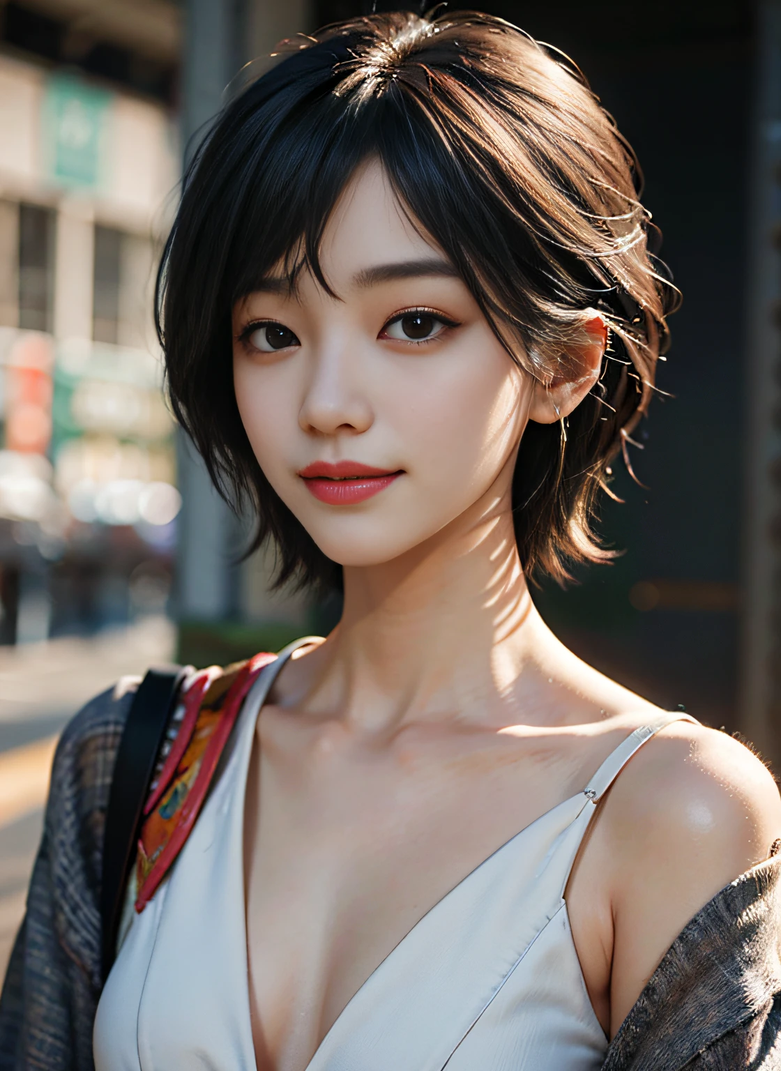 korean woman, (masterpiece, pretty person, polluted smile), virtual youtube, detailed skin texture, detailed cloth texture, beautifully detailed face, masterpiece, collarbone, (ULZZANG-6500-V1.1:0.4)