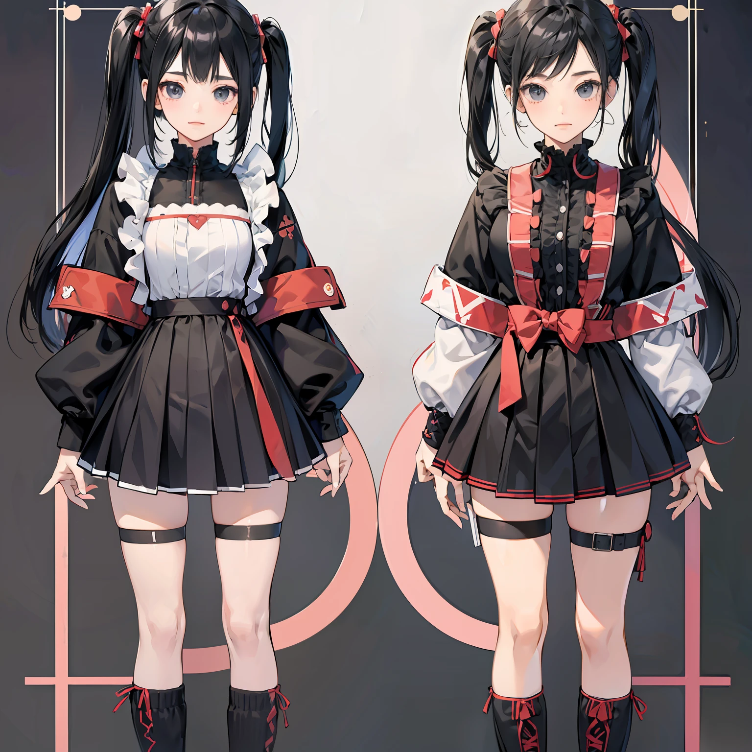 (high-quality, anime-style) Live2D virtual YouTuber model, (standing frontally, symmetrical posture), dressed (casual home attire), background (none), black hair, black eyes, single character, (character design, celluloid). --auto --s2