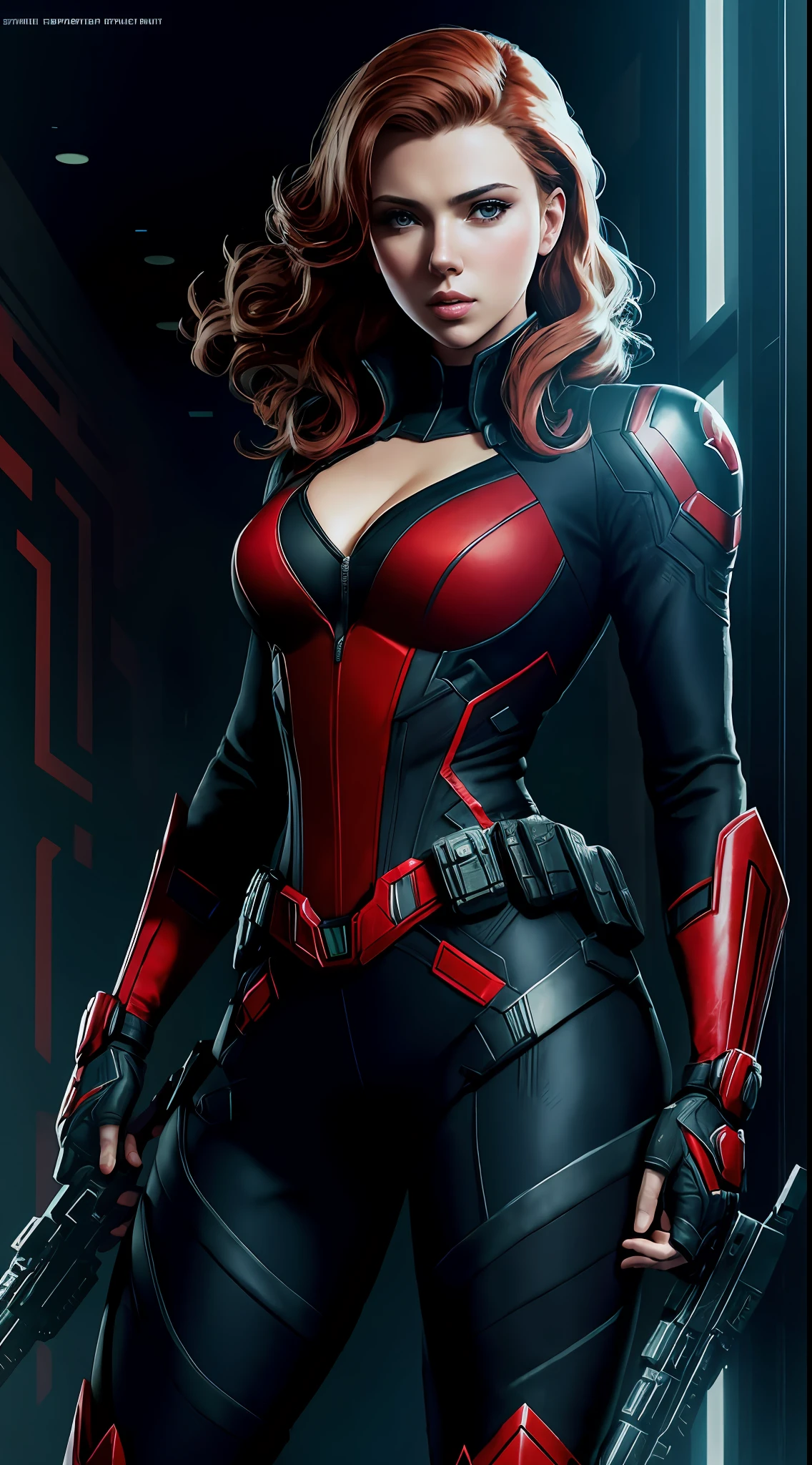 Scarlett Johansson as a black widow from the Marvel universe, super detailed, super detailed black widow costume, high-quality face study, full body, super quality for competition, ((black widow costume, superheroine)), (superhero pose: 1.1), (perfect body: 1.1), (short wavy hair: 1.2), whole body, casual pose, beautiful pose, (extremely detailed CG 8k wallpaper), (extremely delicate and beautiful), (masterpiece), (best quality:  1.0), (Ultra High Resolution: 1.0), Beautiful Lighting, Perfect Lighting, Realistic Shadows, [High Resolution], Detailed Skin, Super Detailed (((Colorful))), Digital Art, Metal Gear Solid Concept Art, Full Body Concept Art, Expert Concept Art with High Detail, Concept Art Such as Ernest Halimov, FPS Game Concept Art, Concept Art, Craig Mullins Style, Video Game Concept Art, 8K, Character Card, Character Presentation, Weapons & Gadgets in  separate slots, light background, bright background, against the background of the city, in the interior