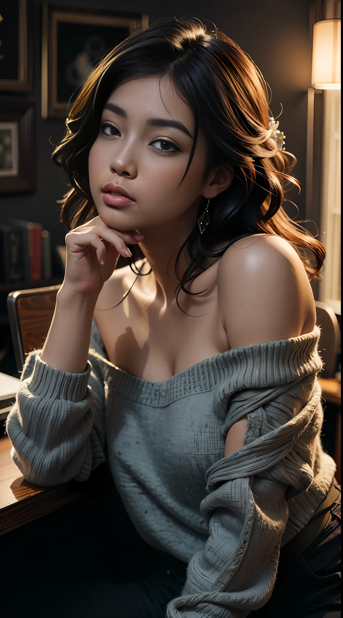 arafed asian woman sitting at a table with a laptop, cute elegant pose, beautiful asian girl, attractive pose, cute young woman, a cute young woman, casual pose, beautiful portrait image, a beautiful young woman, by Torii Kiyomoto, beautiful girl model, 🤤 girl portrait, young asian girl, beautiful asian woman, japanese model