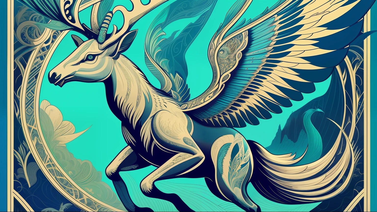 There is a large bird deer that is flying, Aaron Horkey style, Aaron Horkey style, highly detailed vector art, flying mythical beasts, highly detailed illustration, highly detailed illustration.", intricate detailed illustration, hyperbeast design, intricate detailed illustration, with wings. ultra-detailed, highly detailed and colorful, detailed digital illustration, highly detailed creature
,illustration of a bug with a large body and a long antenna, hyperbeast design, screentone, color illustration, hyper detail illustration, detailed 2d illustration, full color epic illustration, flies, king of flies, a beautiful art illustration, more detailed illustration, insectoid, colorfull illustration, jen bartel, poster illustration, surreal flat colors
,there is a blue deer with wings flying in the air, mythical creature, aaron horkey style, highly detailed vector art, a mythical creature, aaron horkey, flying mythical beasts, a beautiful art illustration, mythical creatures, intricate detailed illustration, fantasy creature, detailed intricate illustration, great digital art with details, fenrir, inspired by Nōami, highly detailed illustration