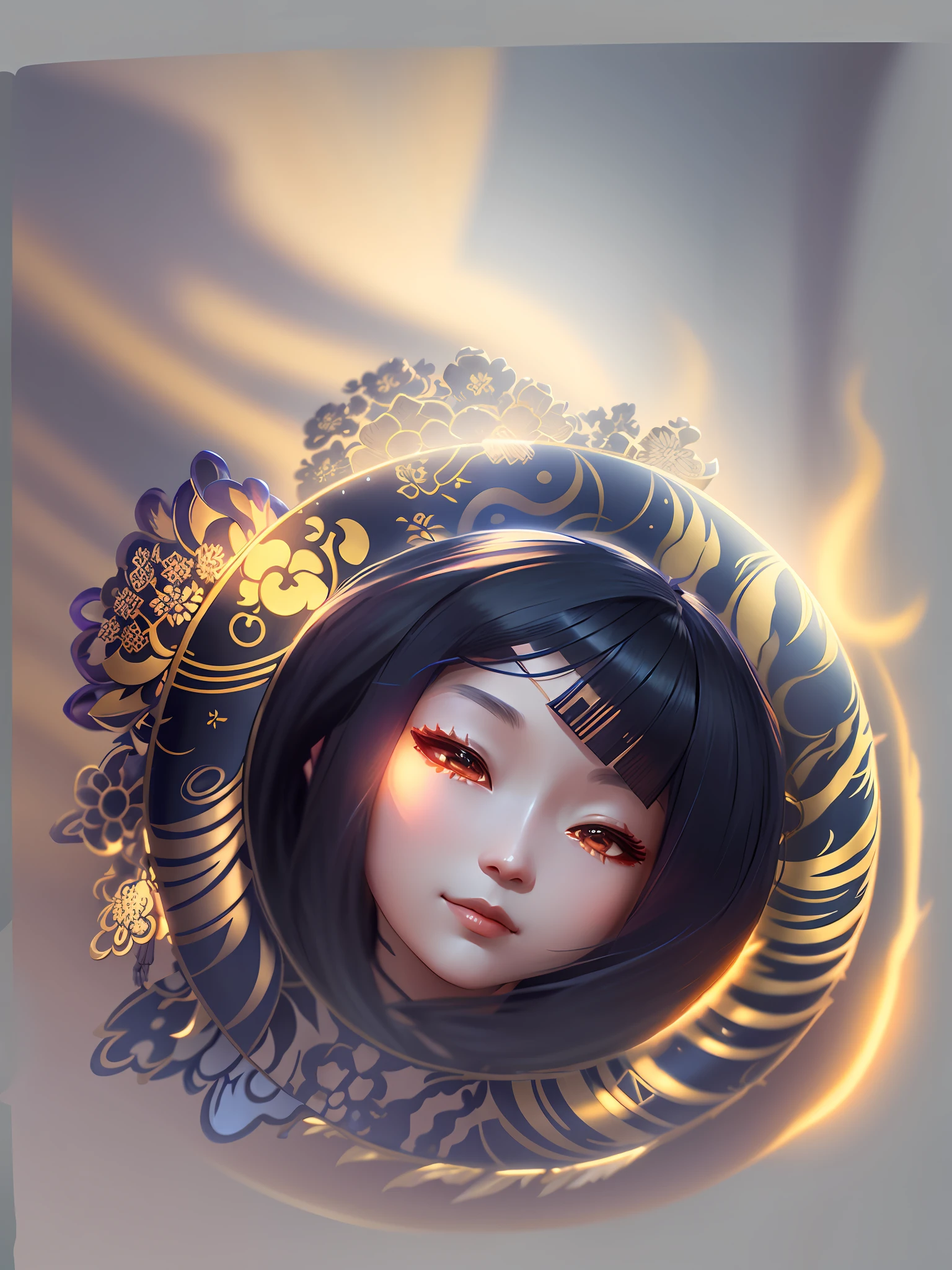 Onmyoji, Onmyoji Detailed Art, Immortal Fantasy, Game Graphics, Popular in CGSTATION, Summer Festival Night, Golden, Ultimate Picture Quality, Exquisite, Prosperous, Blank in the Middle