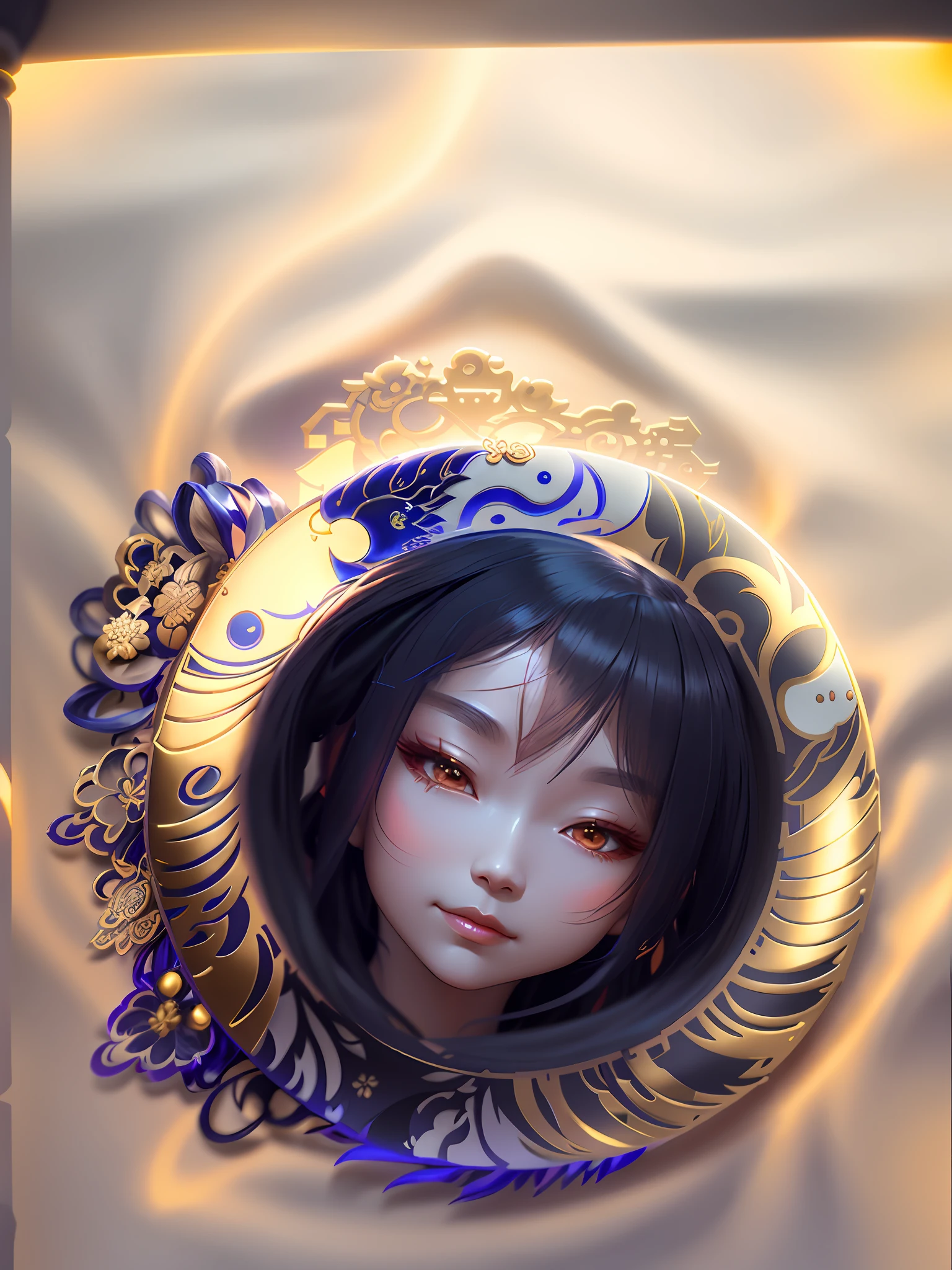 Onmyoji, Onmyoji Detailed Art, Immortal Fantasy, Game Graphics, Popular in CGSTATION, Summer Festival Night, Golden, Ultimate Picture Quality, Exquisite, Prosperous, Blank in the Middle
