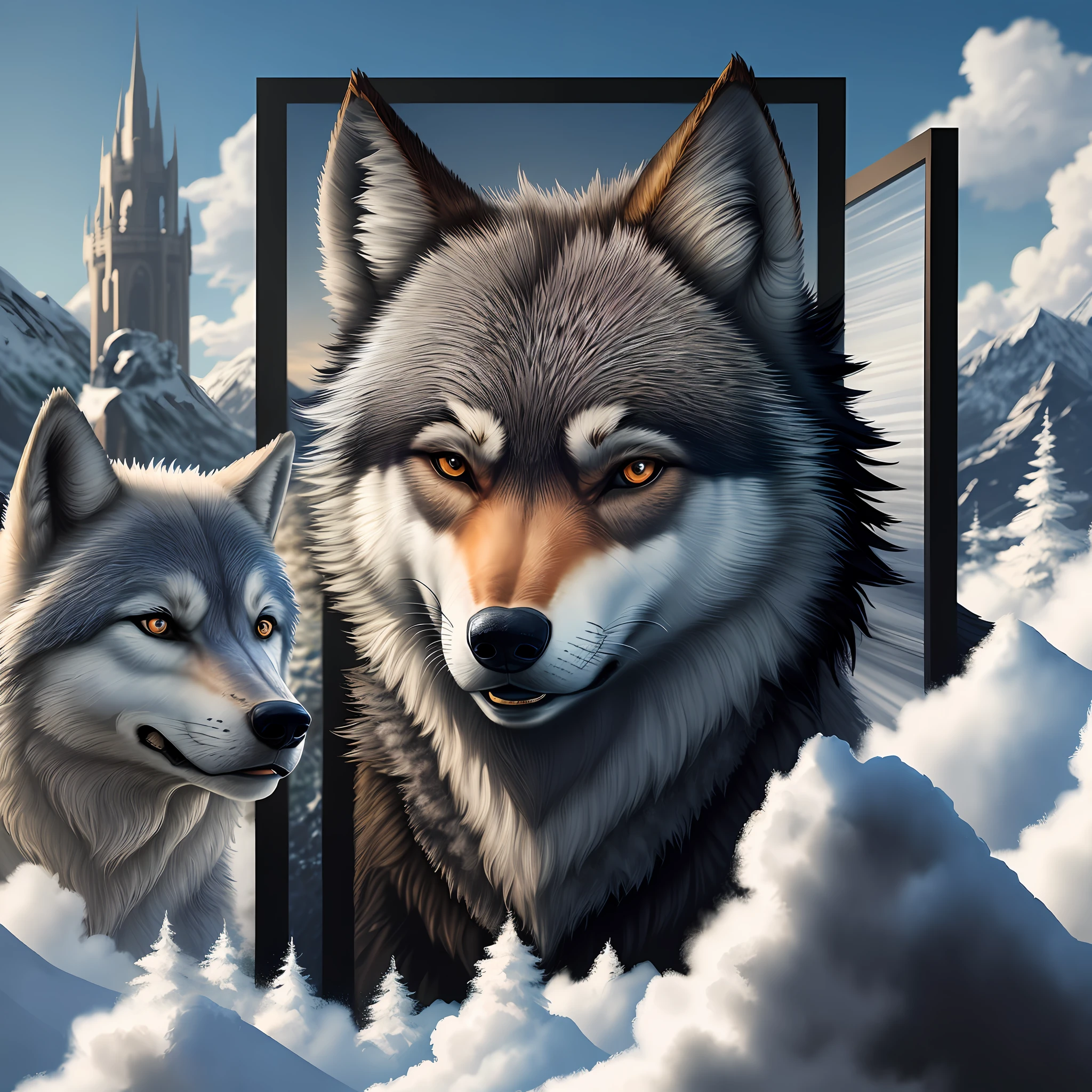 Wolf Screen Landscape