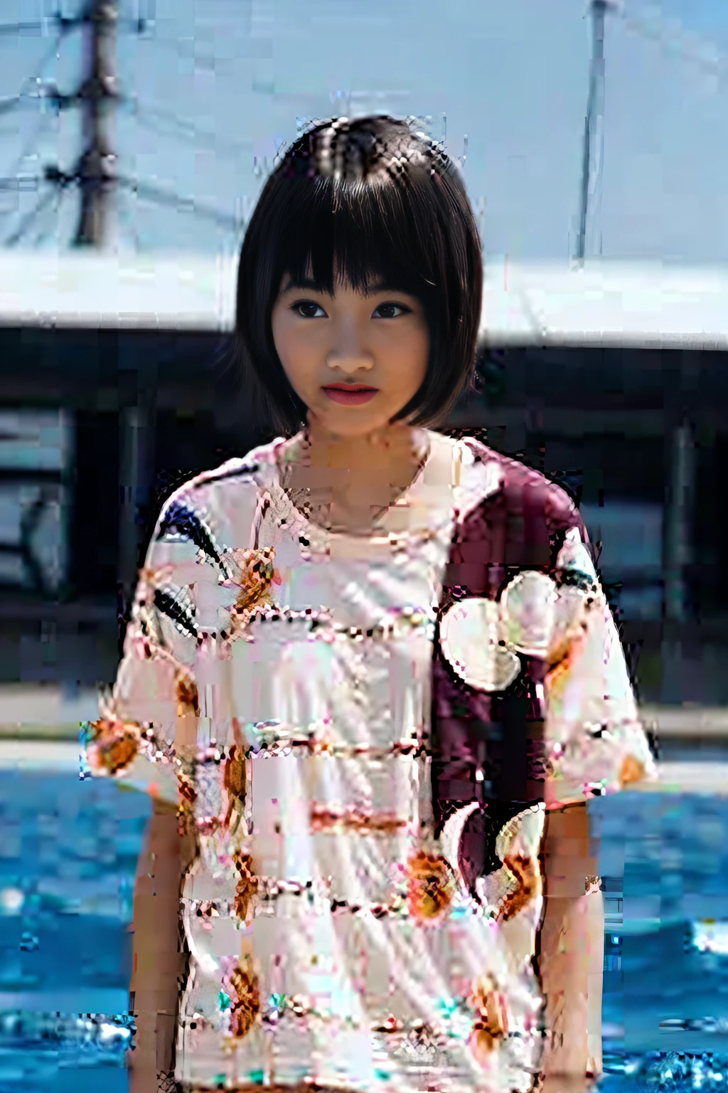 Cute girl, 14 years old, swimming wear, reality, japanese