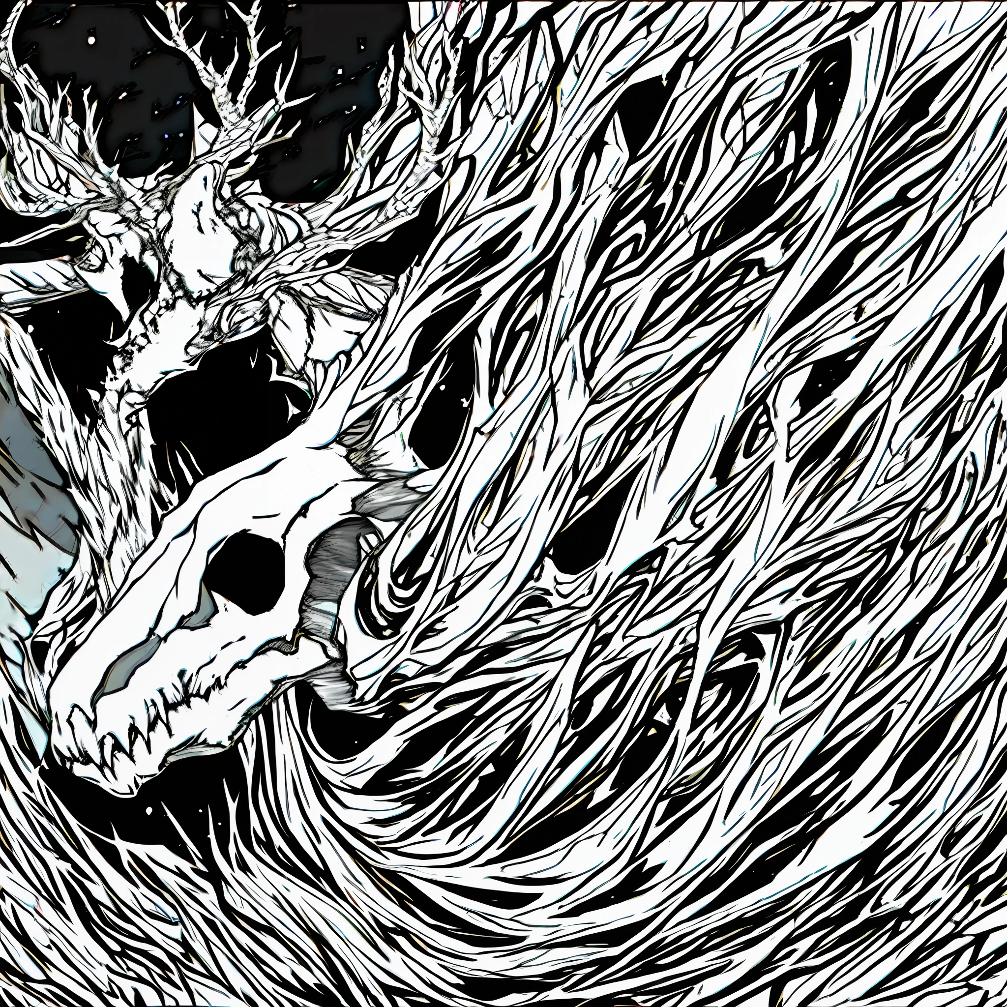 King of nowhere, deer skull in place of head